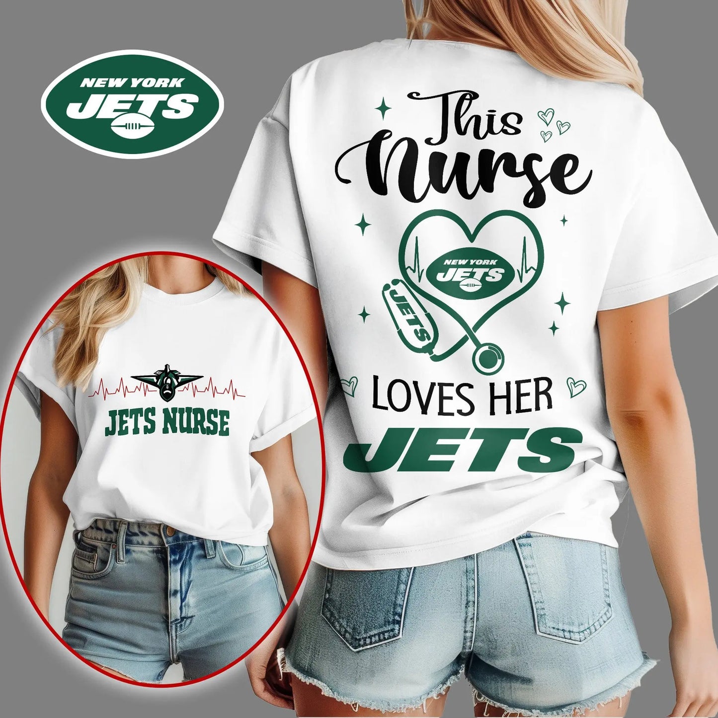 New York Jets | Premium Nurse Appreciation Month Women’s Shirt NY – HuddleStyle.com - Main