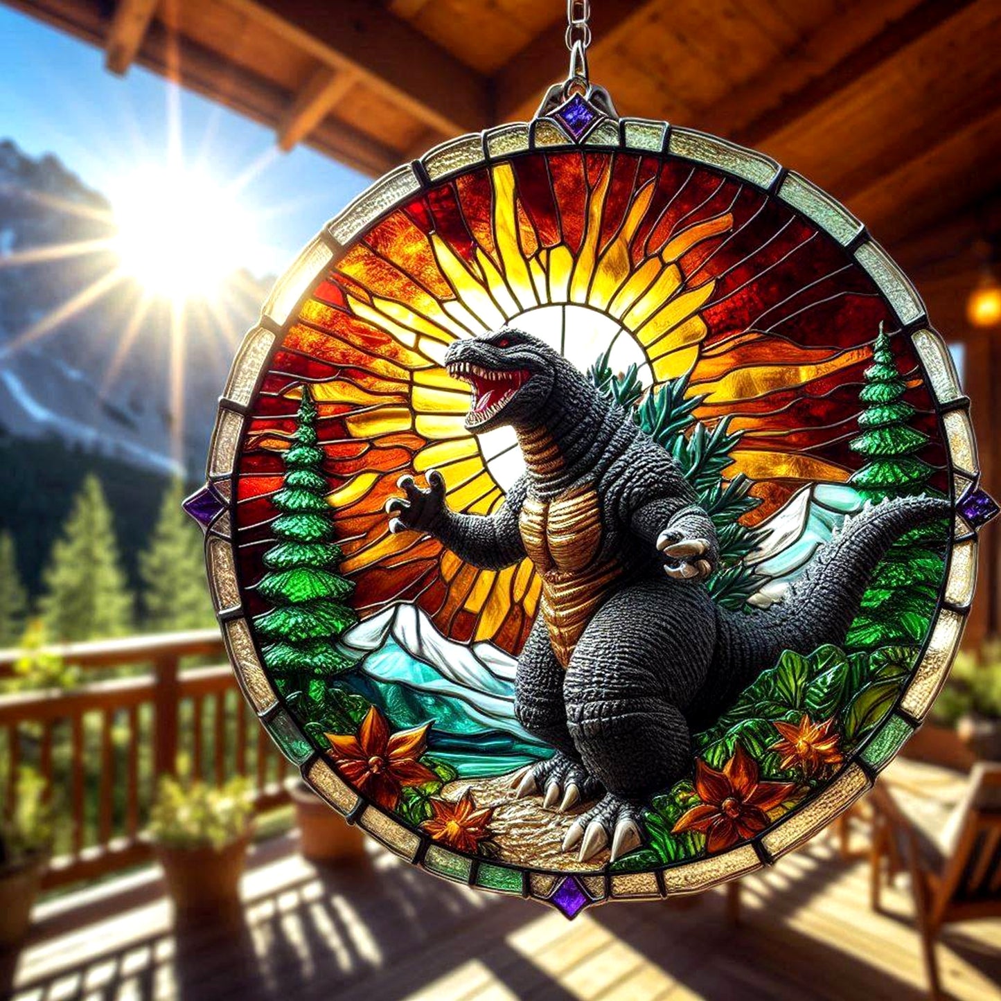 Godzilla | Suncatcher Home Decor TD