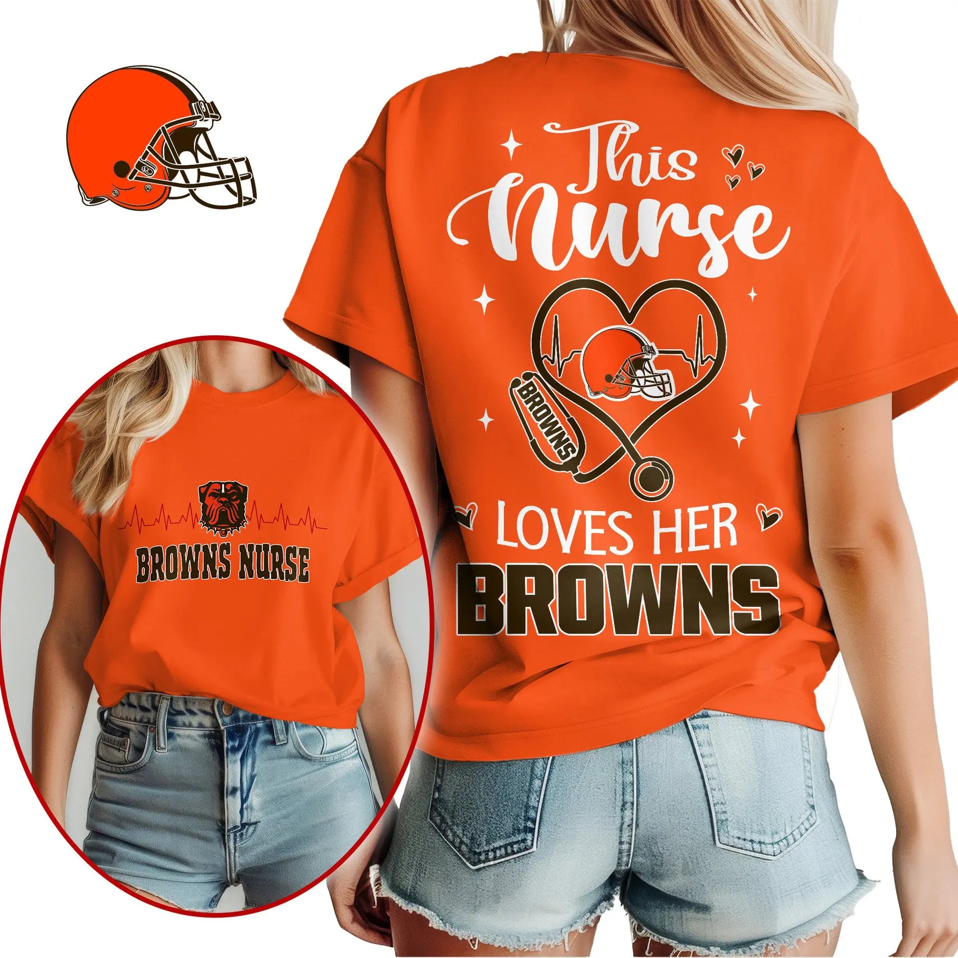 Cleveland Browns | Premium Nurse Appreciation Month Women’s Shirt NY – HuddleStyle.com - Image 3
