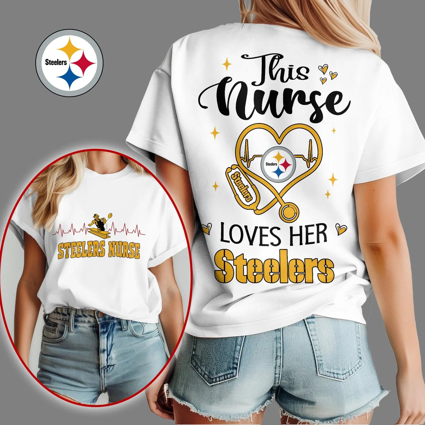 Pittsburgh Steelers | Premium Nurse Appreciation Month Women’s Shirt NY – HuddleStyle.com - Image 2