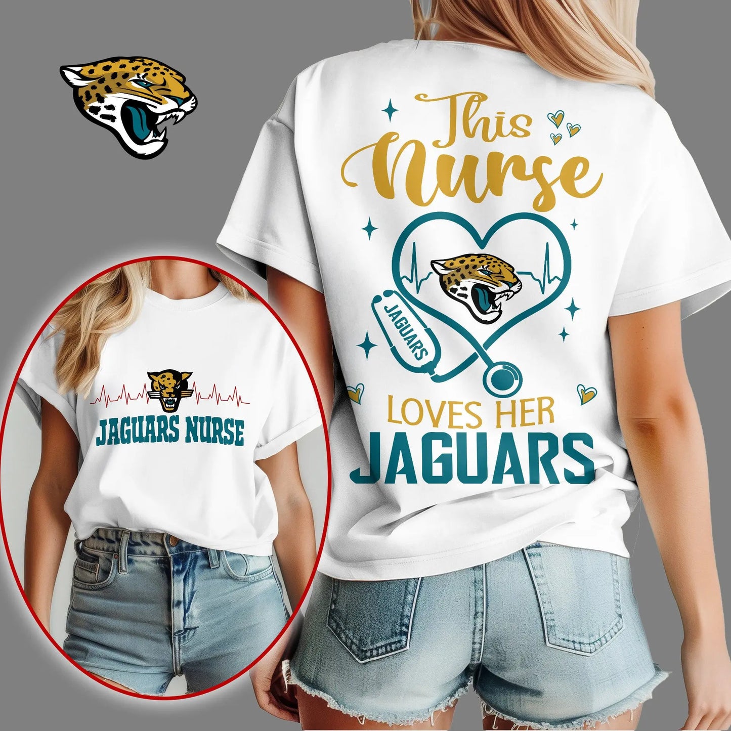 Jacksonville Jaguars | Premium Nurse Appreciation Month Women’s Shirt NY – HuddleStyle.com - Image 3