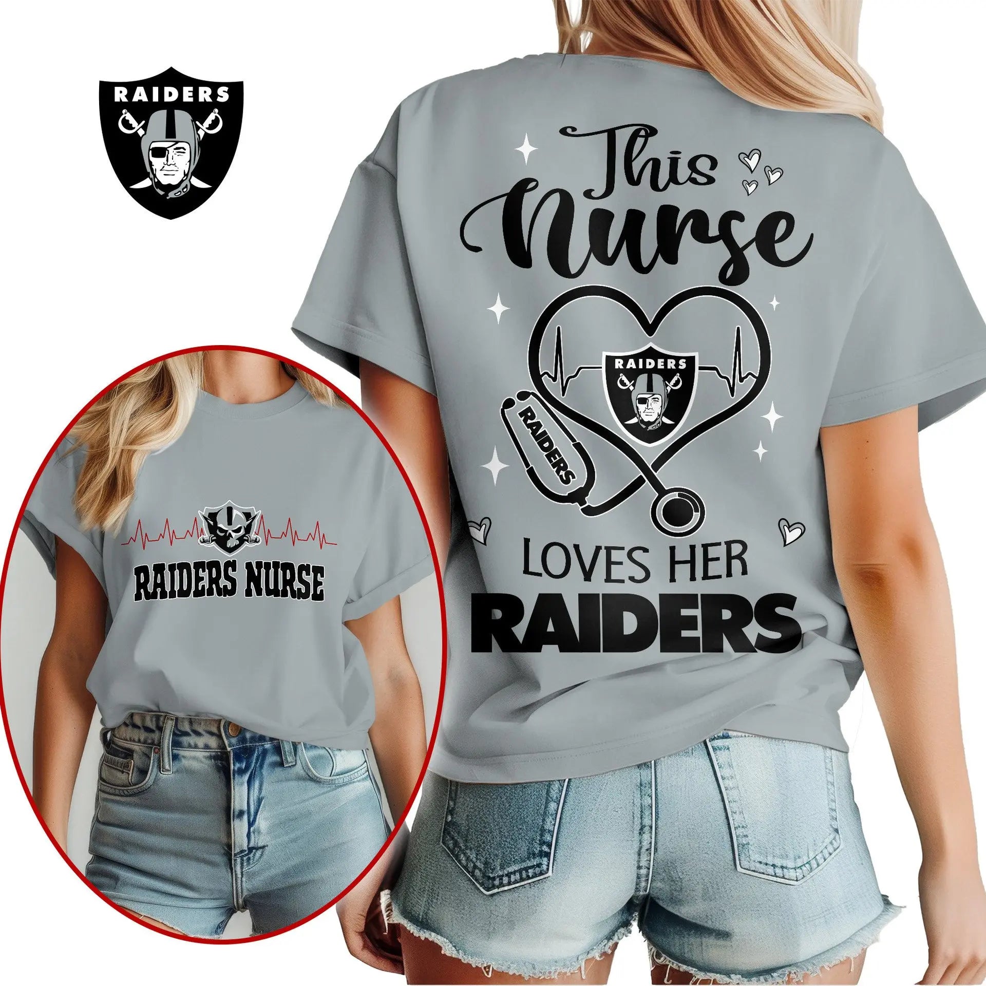 Las Vegas Raiders | Premium Nurse Appreciation Month Women’s Shirt NY – HuddleStyle.com - Image 4