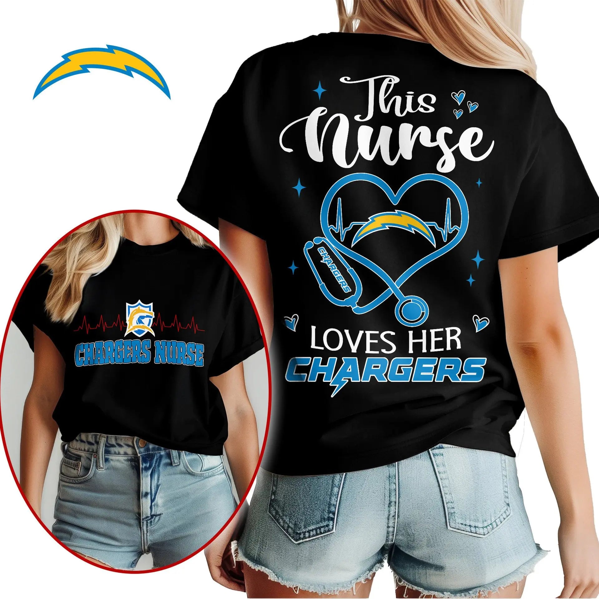 Los Angeles Chargers | Premium Nurse Appreciation Month Women’s Shirt NY – HuddleStyle.com - Image 5