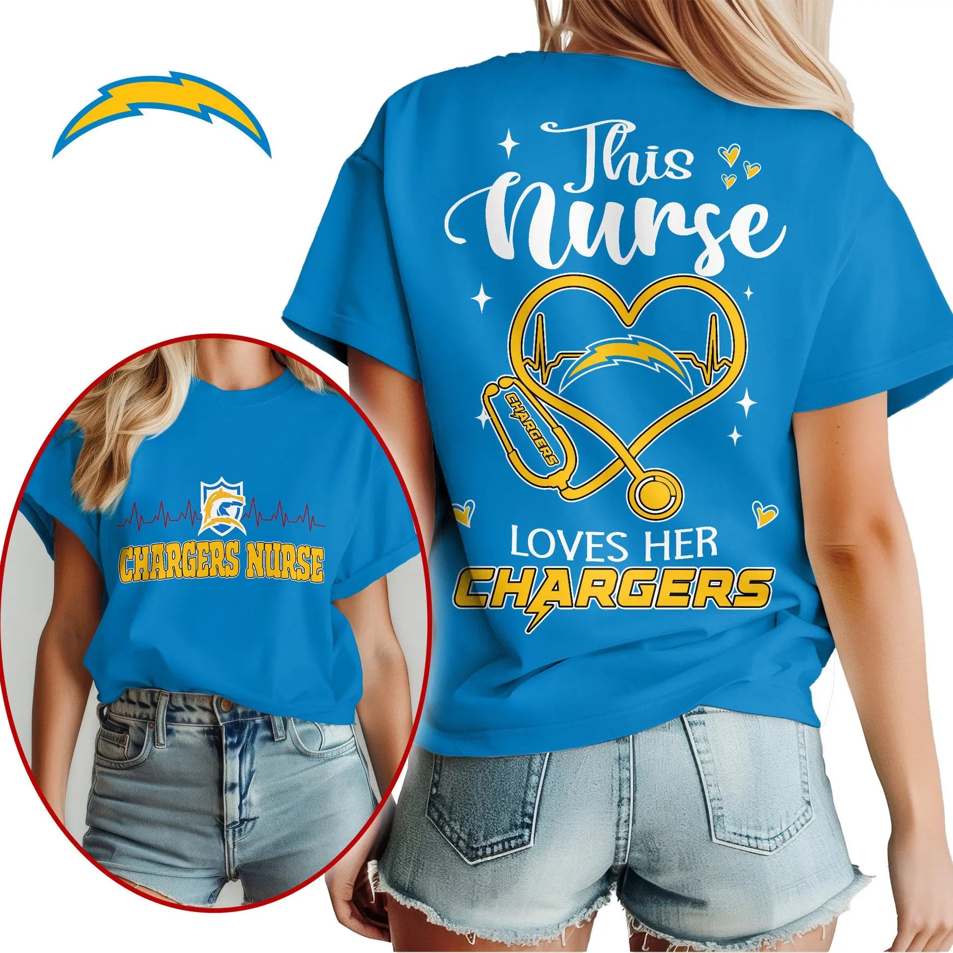Los Angeles Chargers | Premium Nurse Appreciation Month Women’s Shirt NY – HuddleStyle.com - Main