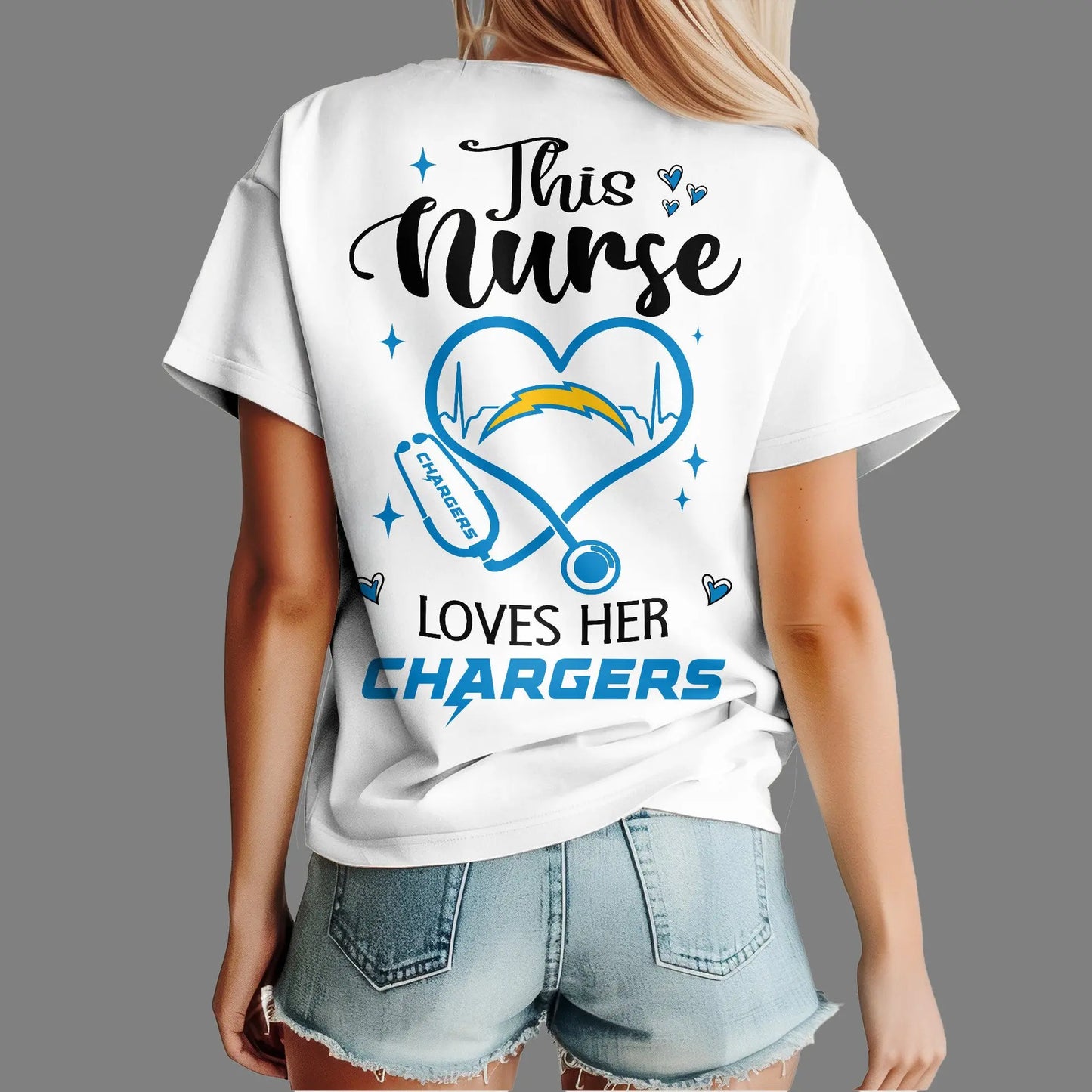 Los Angeles Chargers | Premium Nurse Appreciation Month Women’s Shirt NY – HuddleStyle.com - Image 4