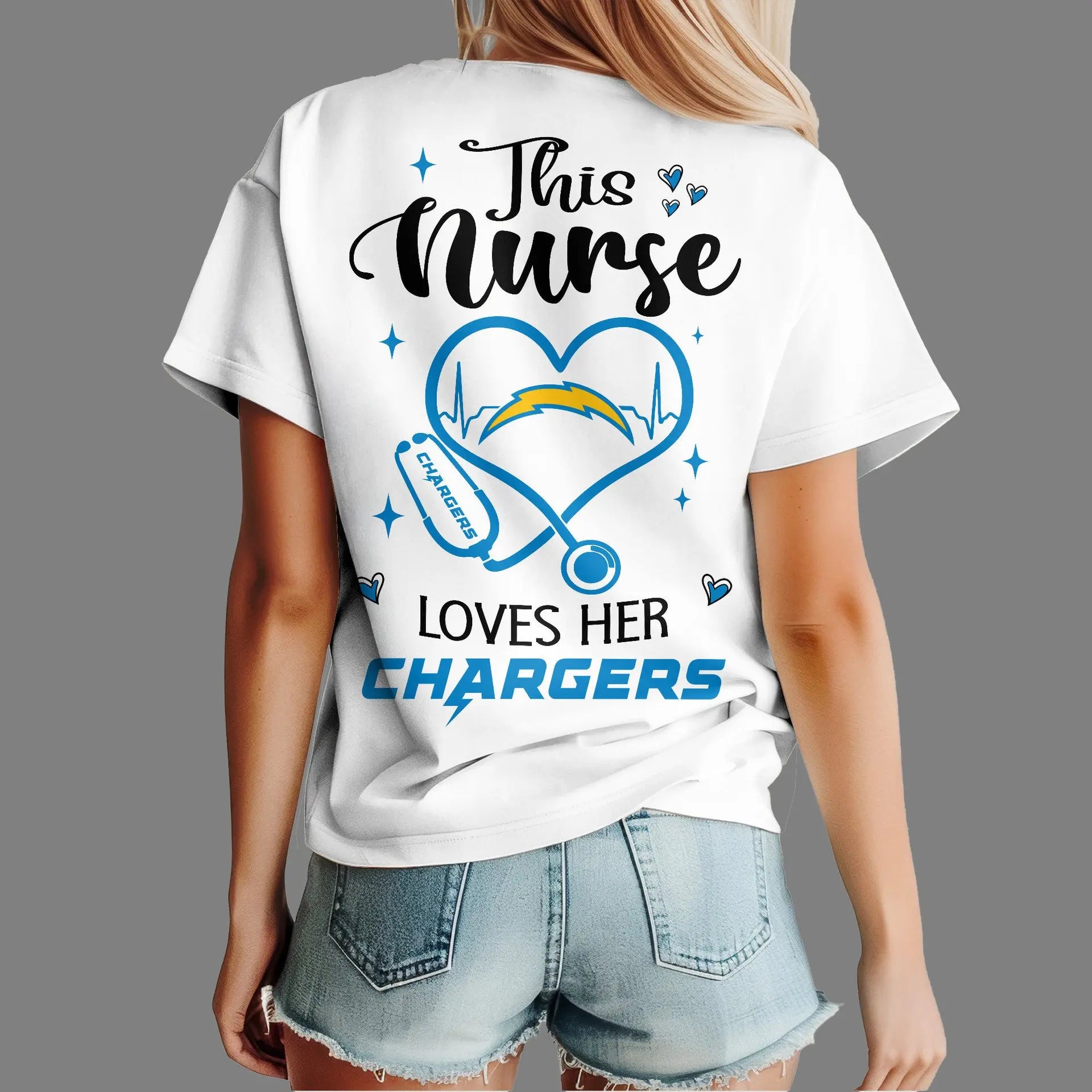 Los Angeles Chargers | Premium Nurse Appreciation Month Women’s Shirt NY – HuddleStyle.com - Image 4