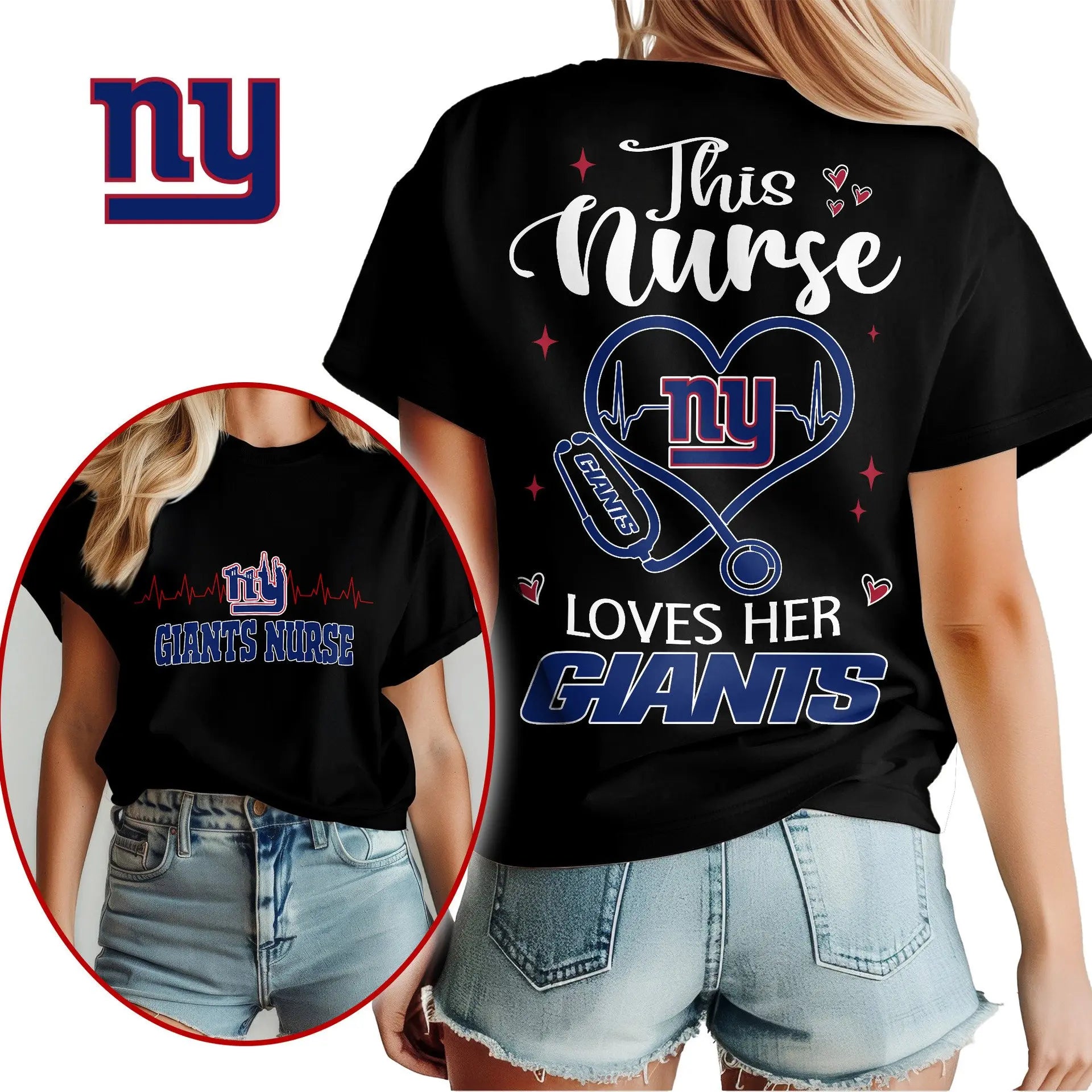New York Giants | Premium Nurse Appreciation Month Women’s Shirt NY – HuddleStyle.com - Image 4