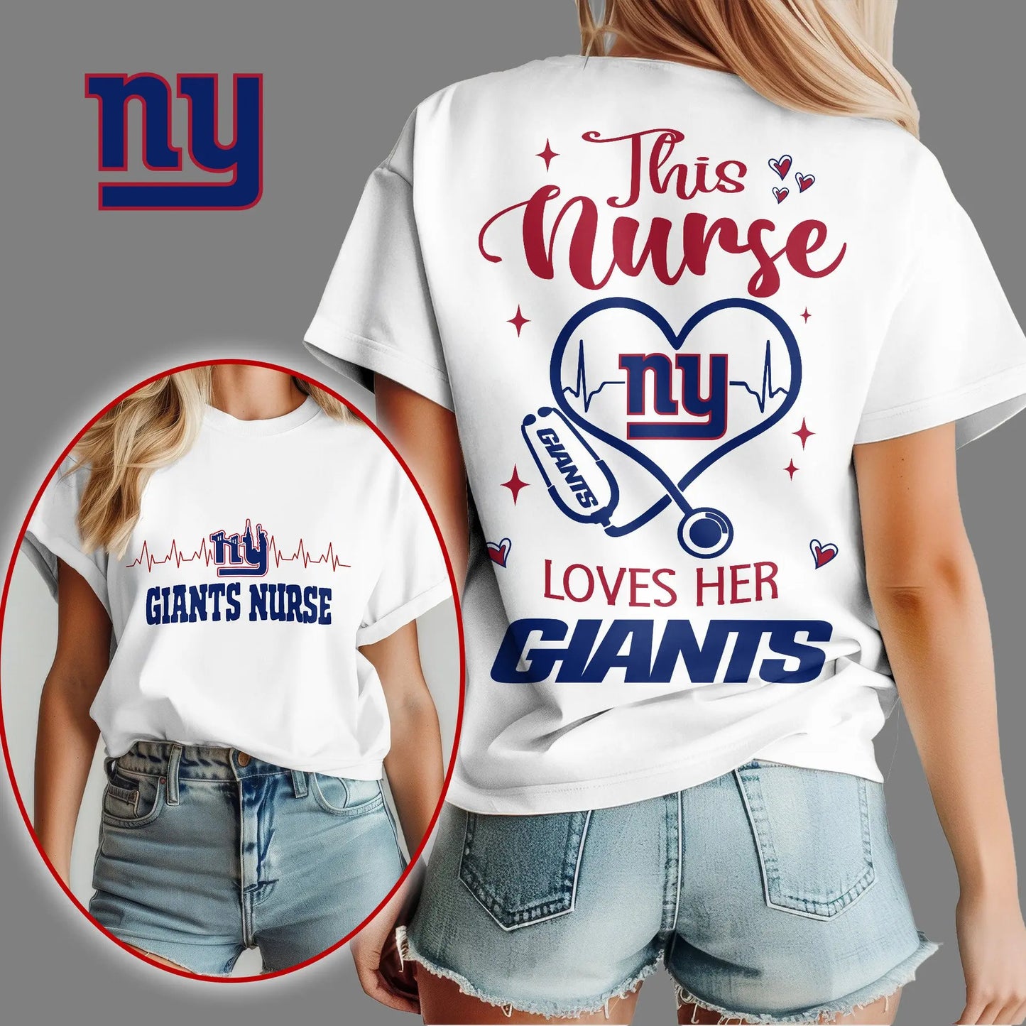 New York Giants | Premium Nurse Appreciation Month Women’s Shirt NY – HuddleStyle.com - Main