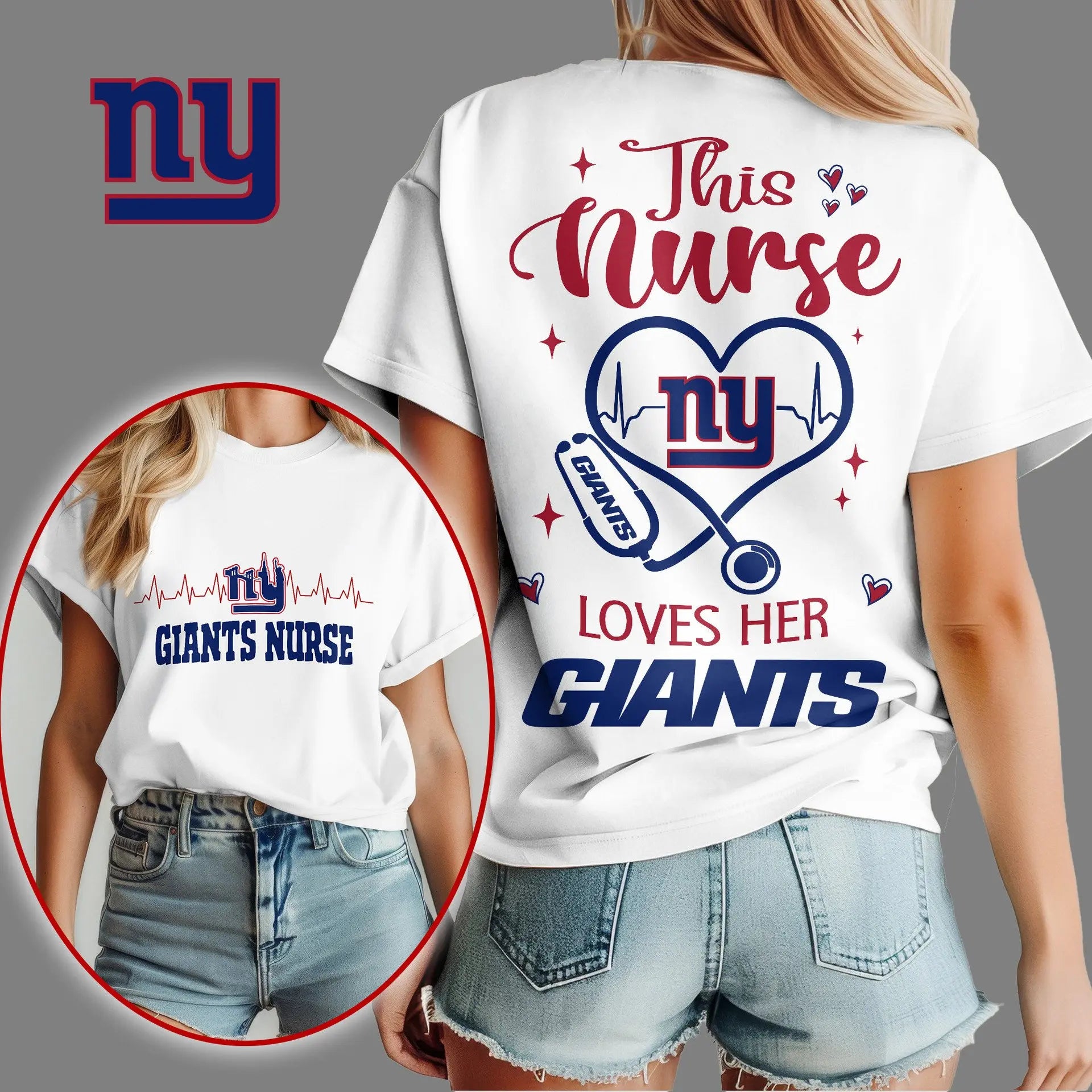 New York Giants | Premium Nurse Appreciation Month Women’s Shirt NY – HuddleStyle.com - Main