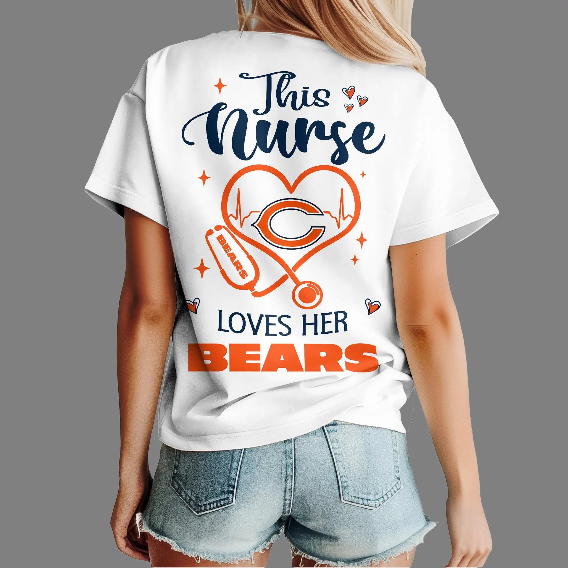 Chicago Bears | Premium Nurse Appreciation Month Women’s Shirt NY – HuddleStyle.com - Image 4