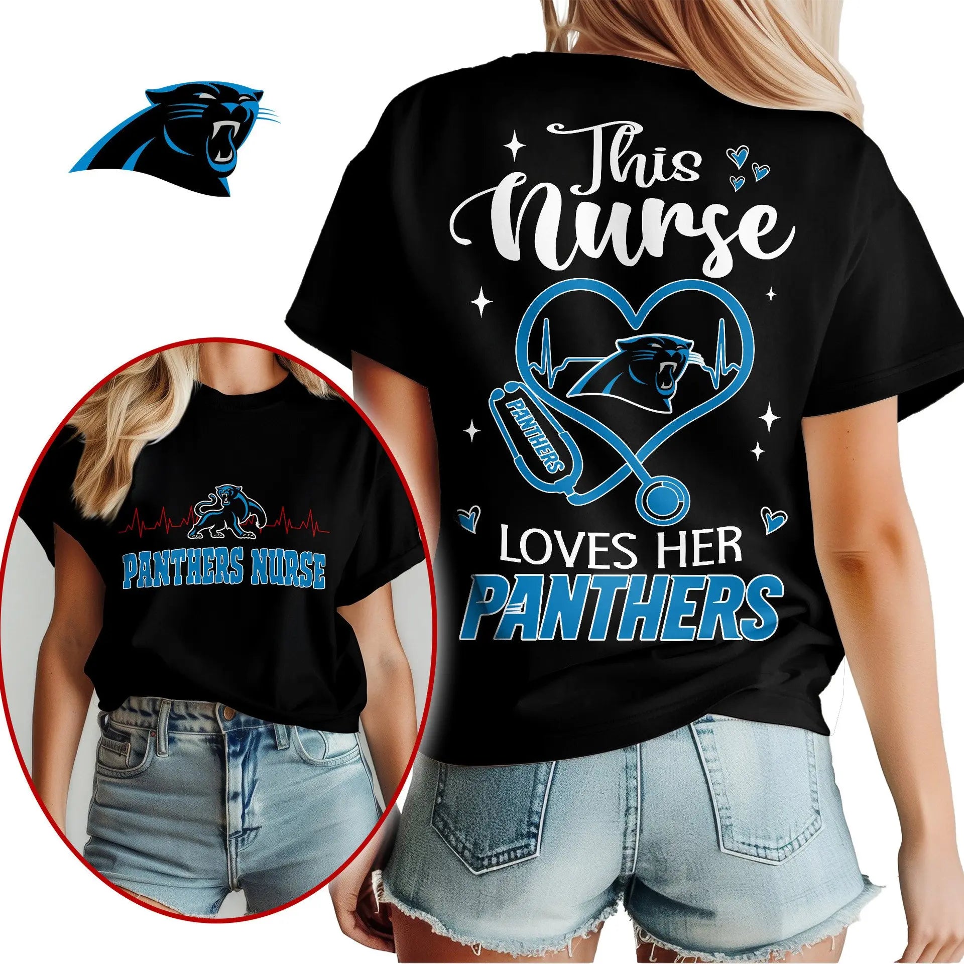Carolina Panthers | Premium Nurse Appreciation Month Women’s Shirt NY – HuddleStyle.com - Image 4