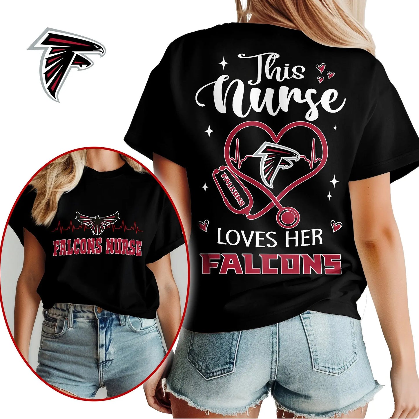Atlanta Falcons | Premium Nurse Appreciation Month Women’s Shirt NY – HuddleStyle.com - Image 4