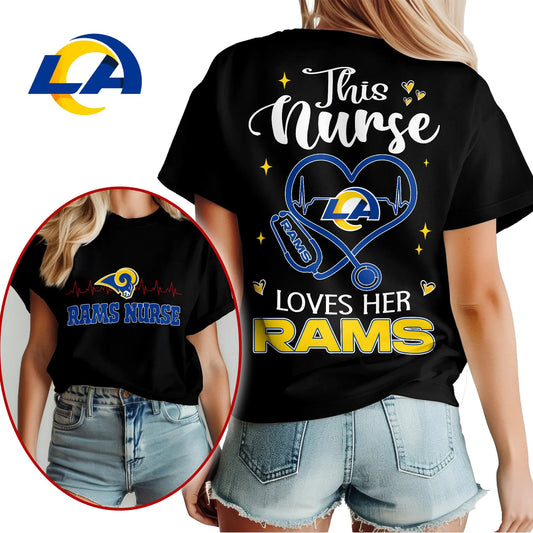 Los Angeles Rams | Premium Nurse Appreciation Month Women’s Shirt NY – HuddleStyle.com - Main