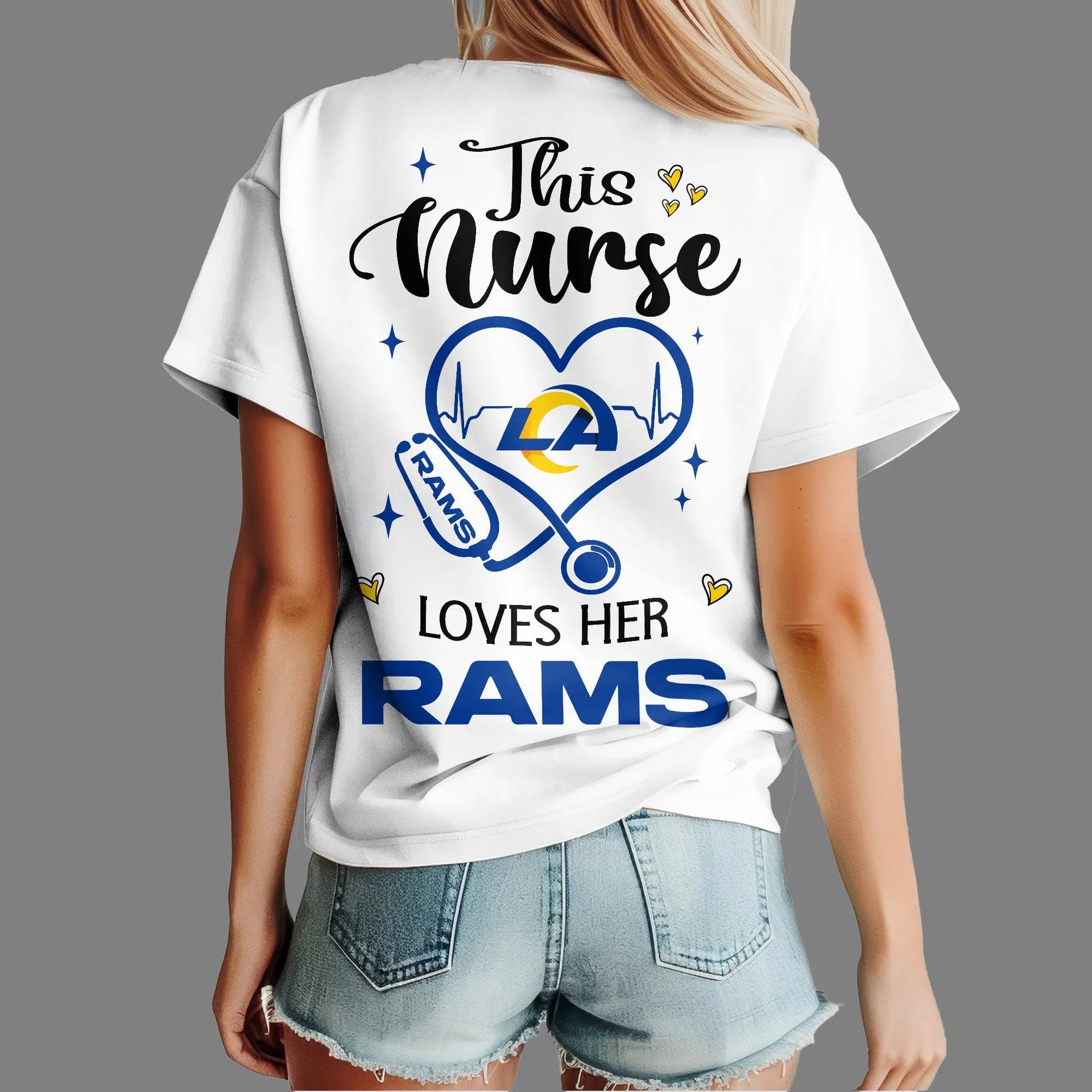 Los Angeles Rams | Premium Nurse Appreciation Month Women’s Shirt NY – HuddleStyle.com - Image 3