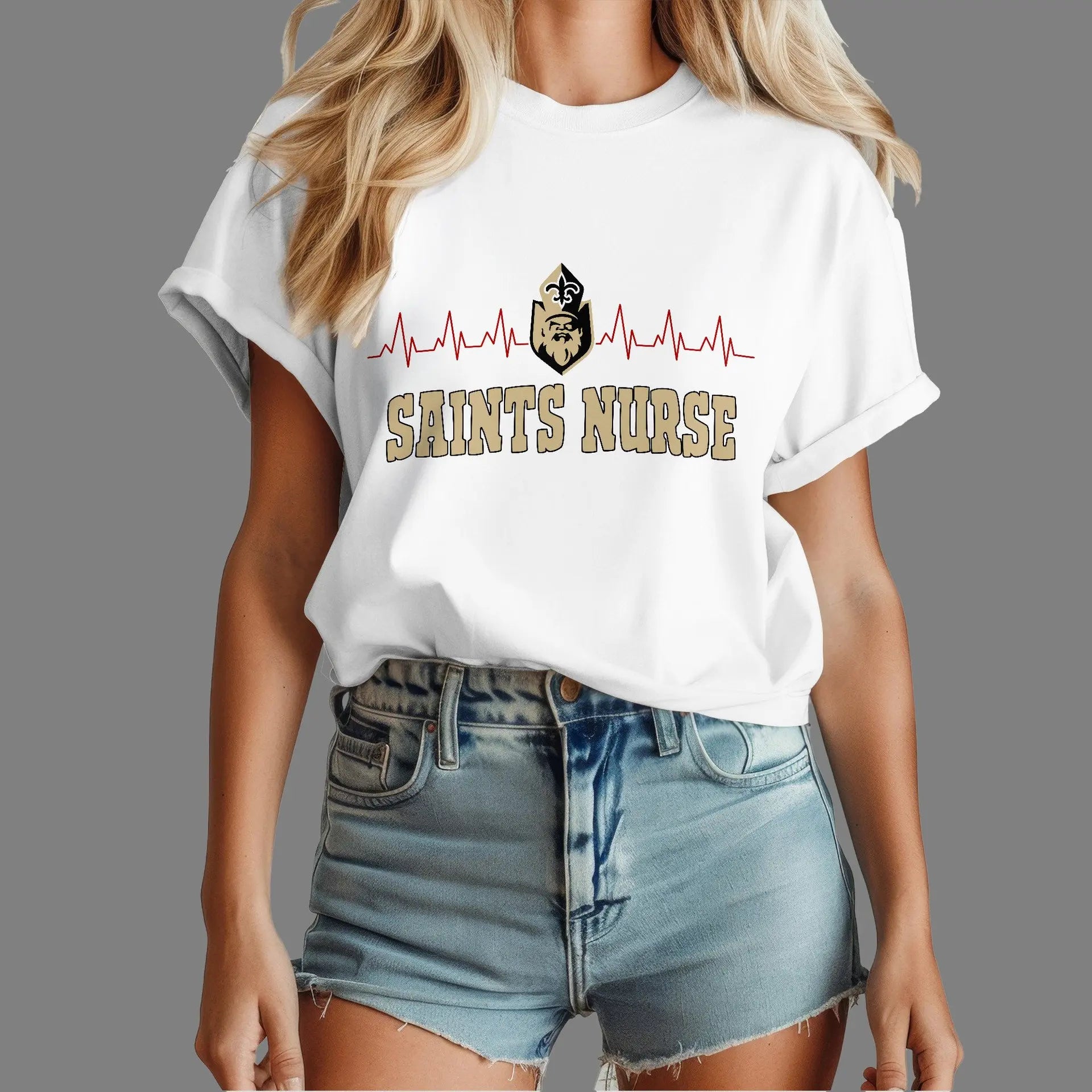 New Orleans Saints | Premium Nurse Appreciation Month Women’s Shirt NY – HuddleStyle.com - Image 3