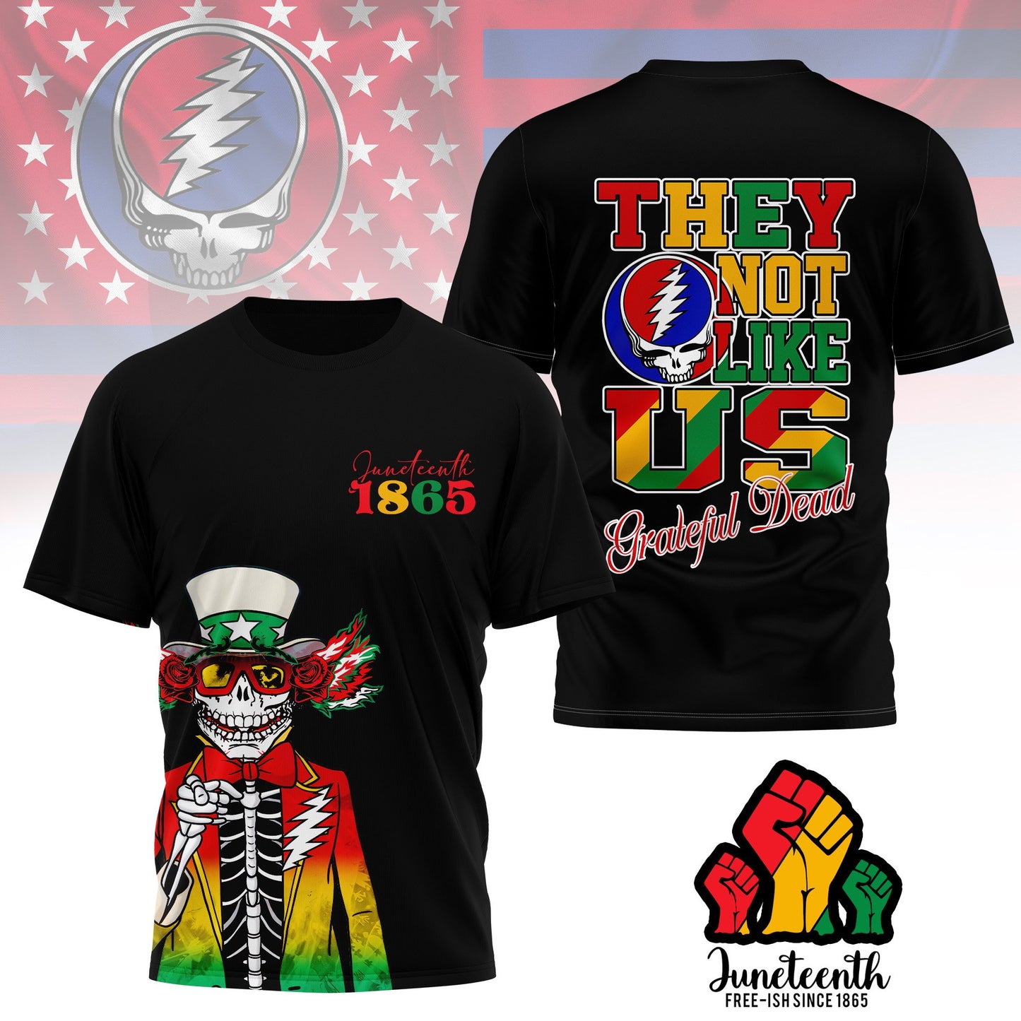 PREMIUM GRFD Juneteenth Freedom Day 3D SHIRT NY