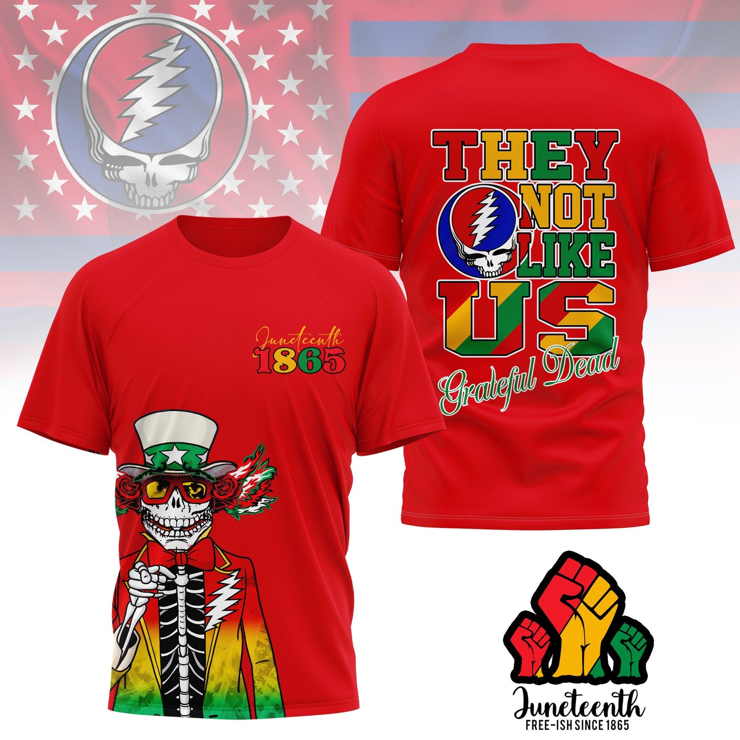 PREMIUM GRFD Juneteenth Freedom Day 3D SHIRT NY