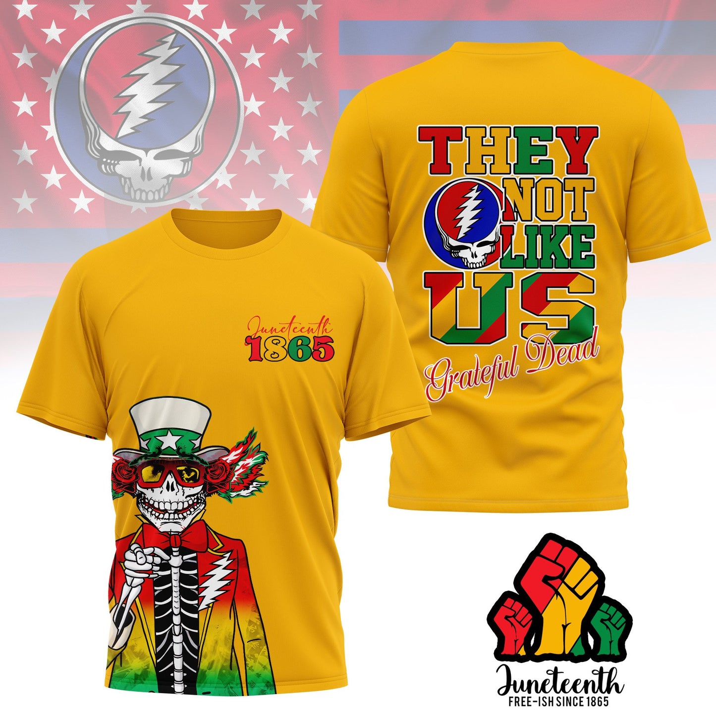 PREMIUM GRFD Juneteenth Freedom Day 3D SHIRT NY