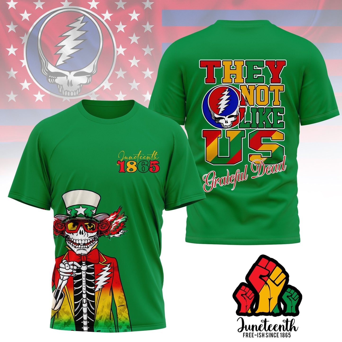 PREMIUM GRFD Juneteenth Freedom Day 3D SHIRT NY