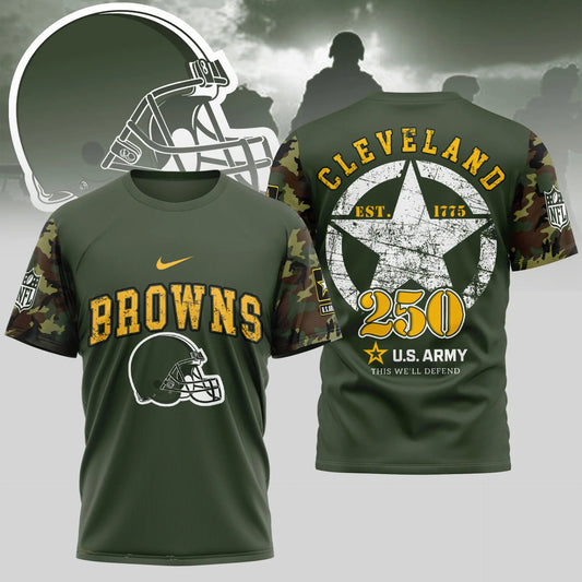 Cleveland Browns | Premium U.S.Army 3D Shirt TD – HuddleStyle.com - Main
