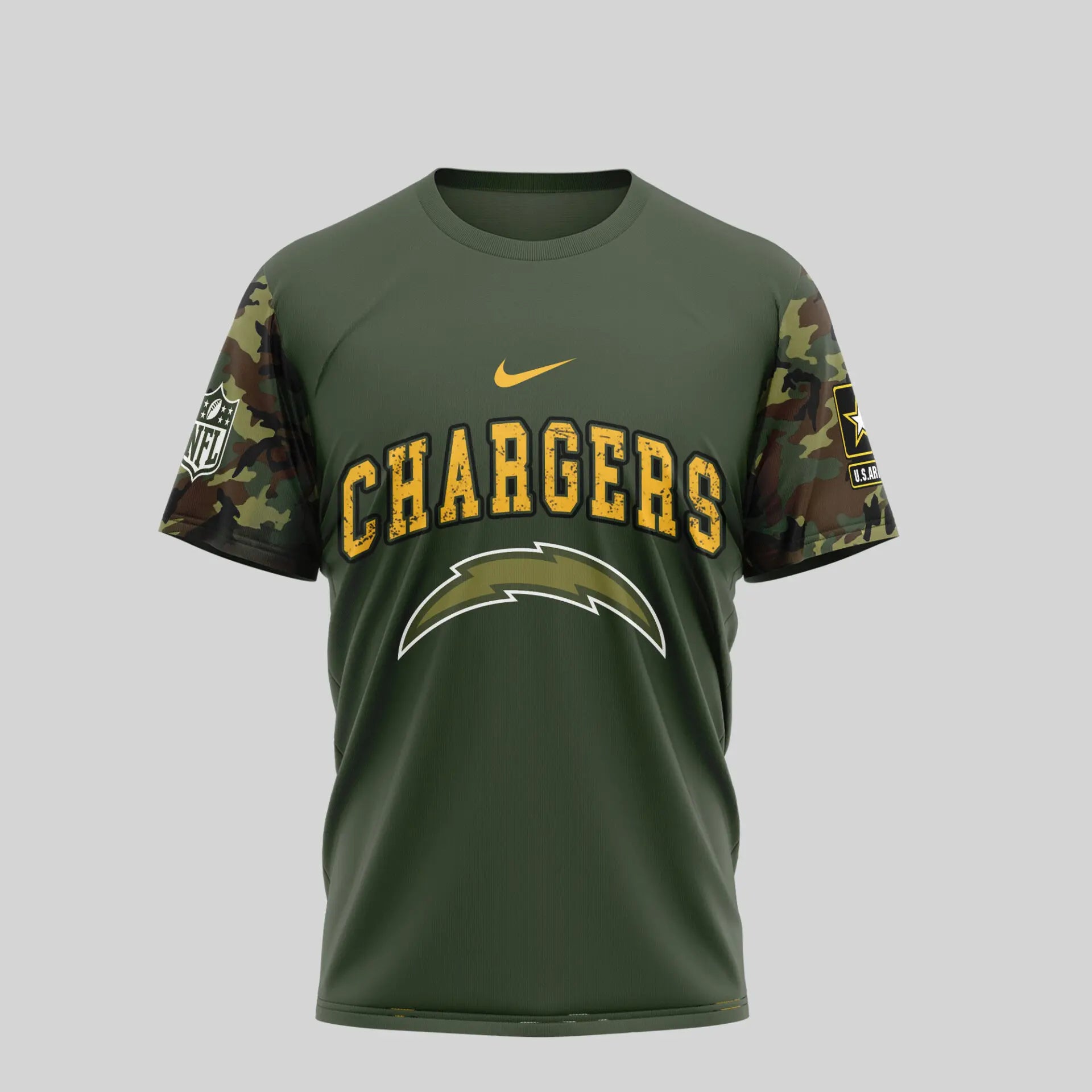 Los Angeles Chargers | Premium U.S.Army 3D Shirt TD – HuddleStyle.com - Image 3