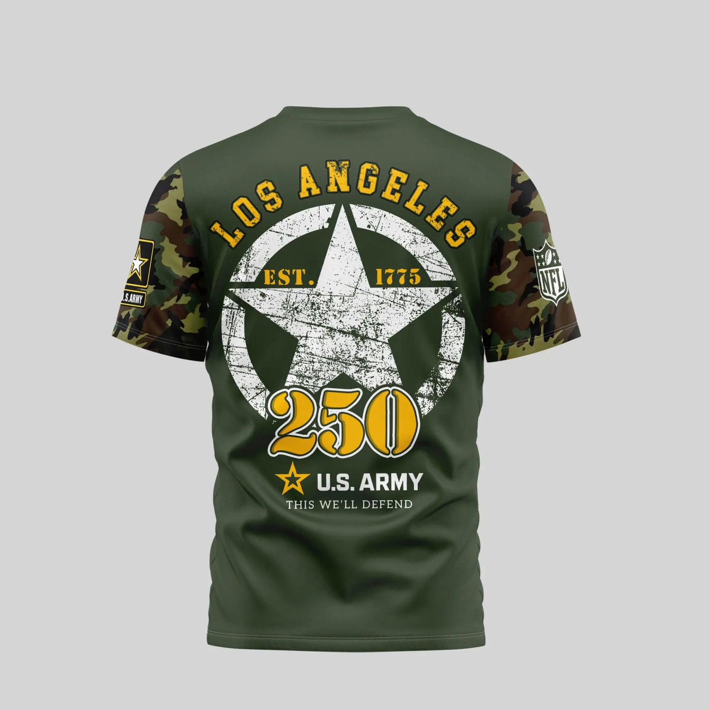 Los Angeles Chargers | Premium U.S.Army 3D Shirt TD – HuddleStyle.com - Image 2