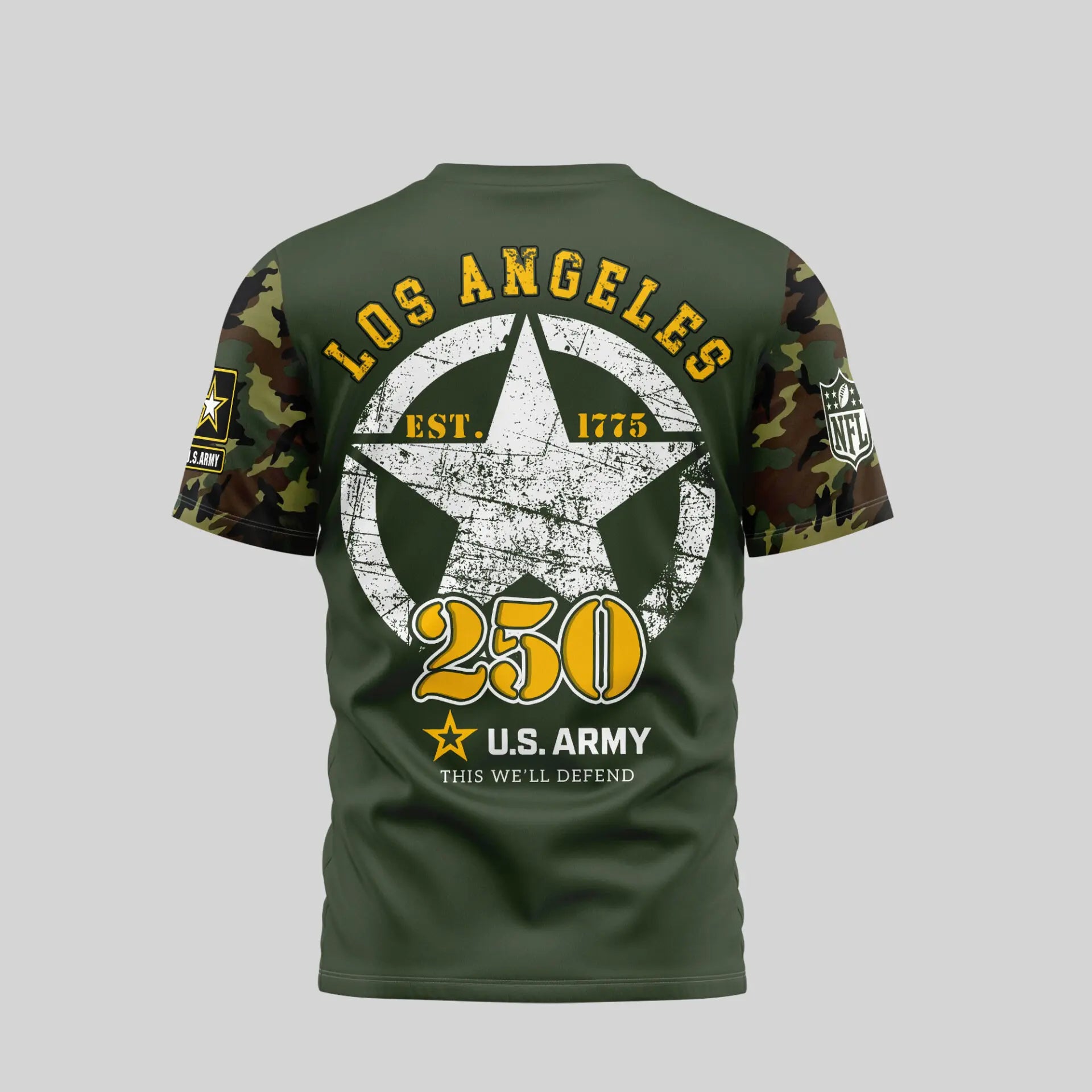 Los Angeles Chargers | Premium U.S.Army 3D Shirt TD – HuddleStyle.com - Image 2