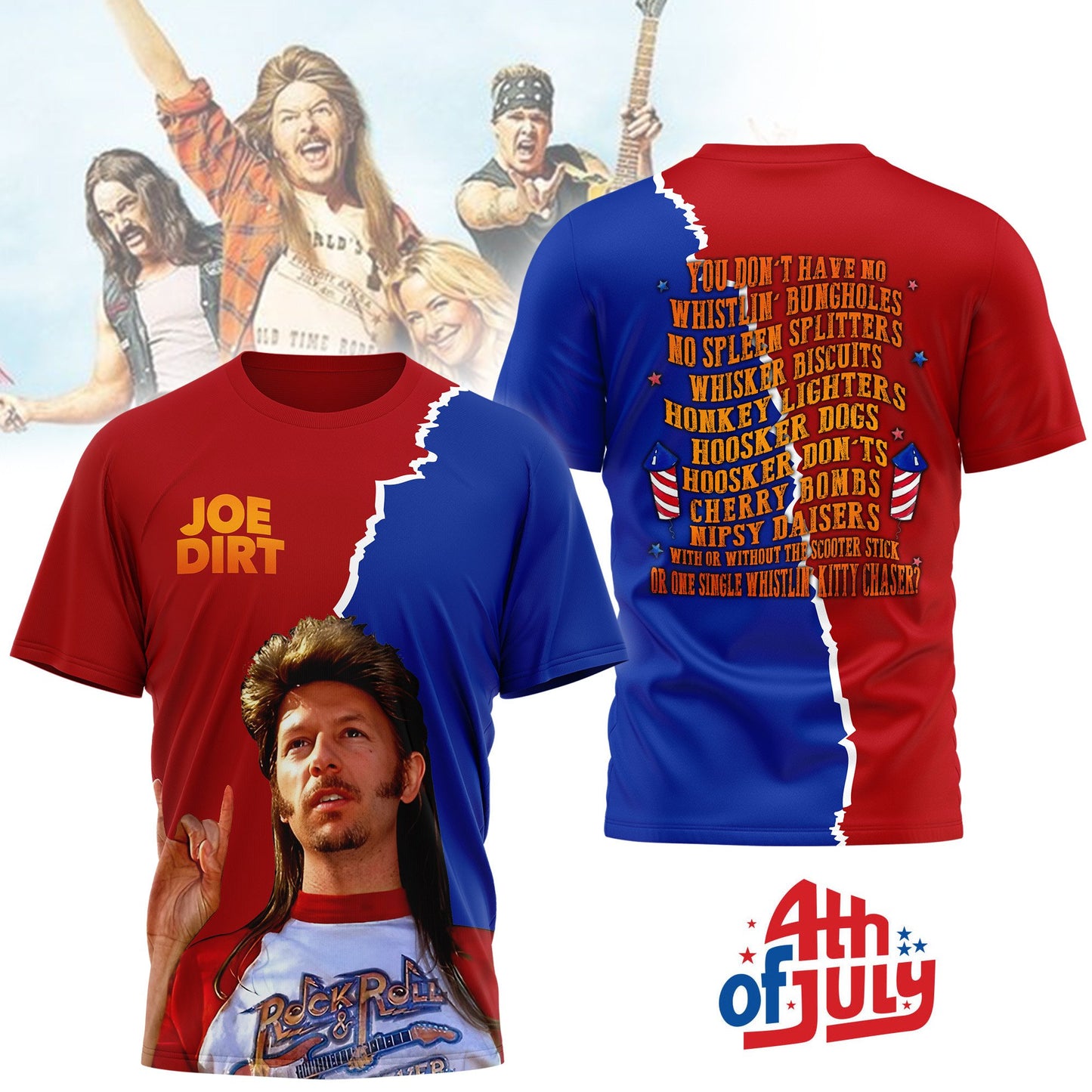Premium Joe Dirt Merica July 4th T-Shirt NY