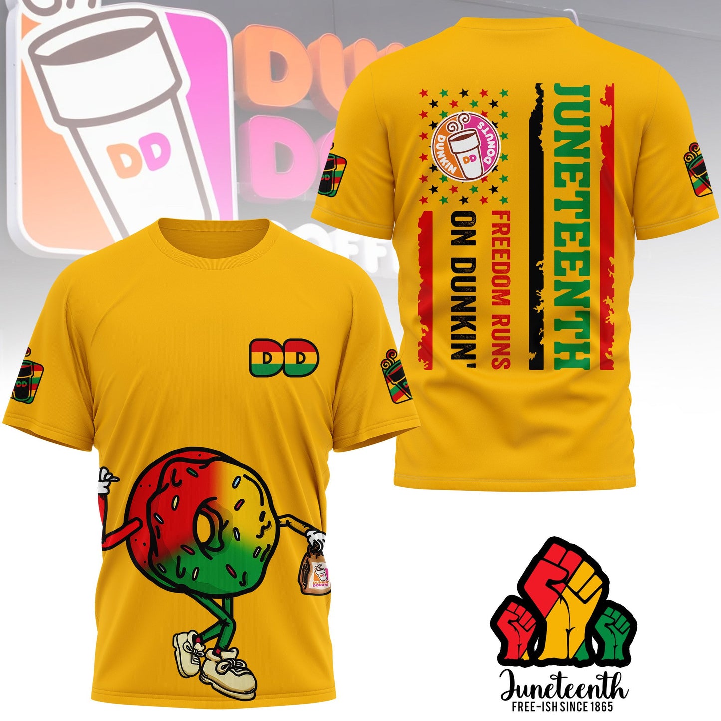 PREMIUM DKDN JUNETEENTH FREEDOM DAY 3D SHIRT NY