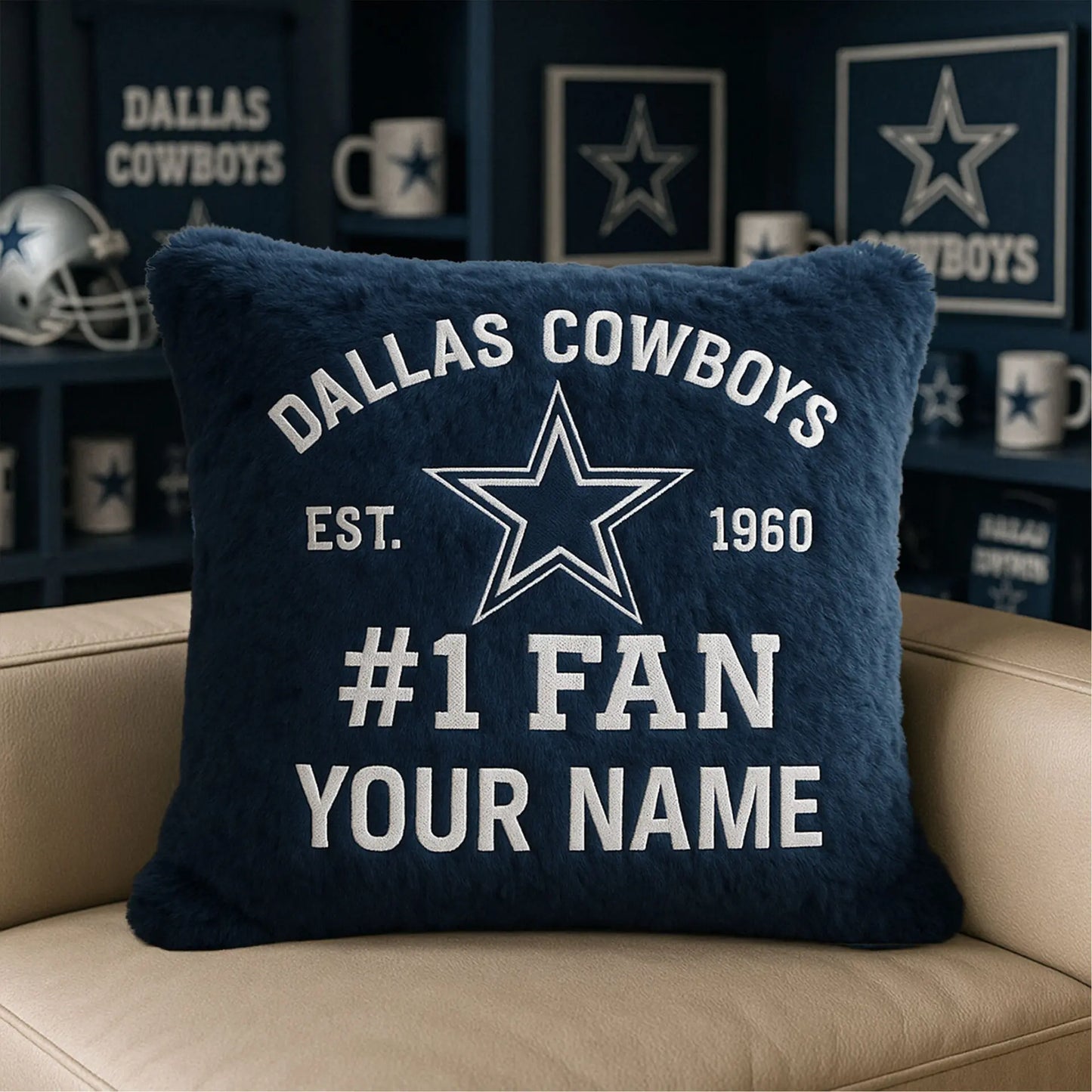 Dallas Cowboys | Premium Custom Decorative Pillow TD – HuddleStyle.com - Main