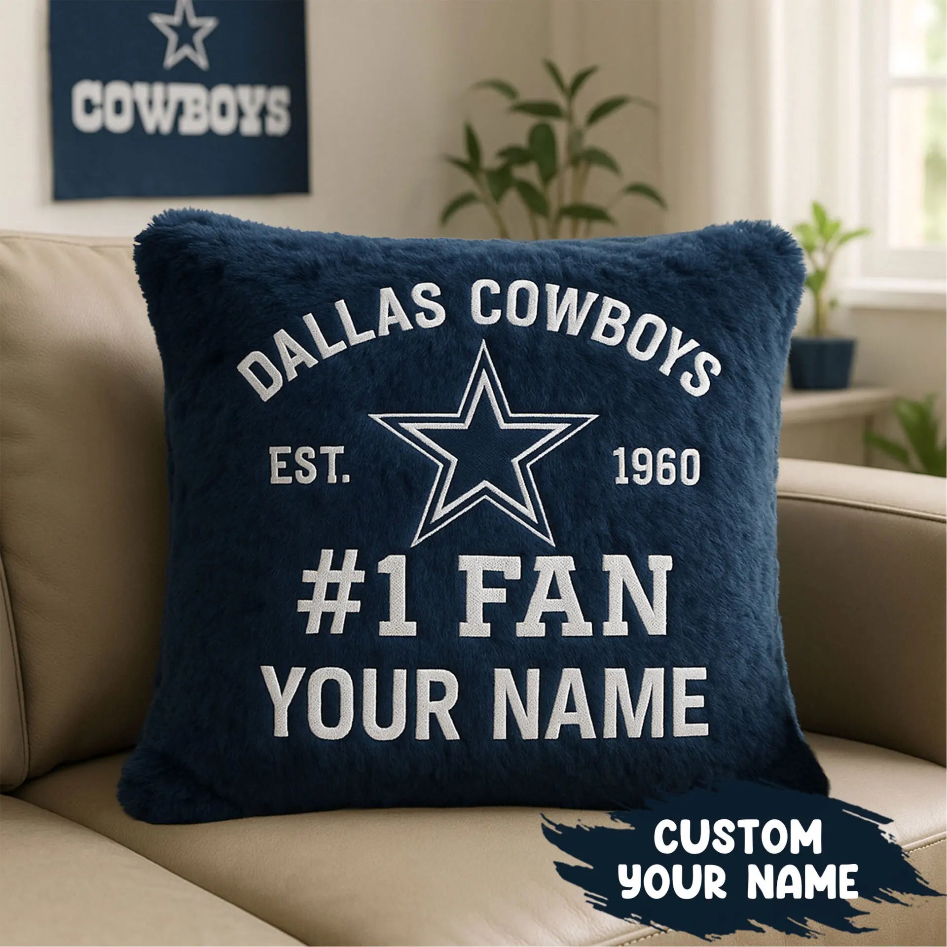 Dallas Cowboys | Premium Custom Decorative Pillow TD – HuddleStyle.com - Image 3