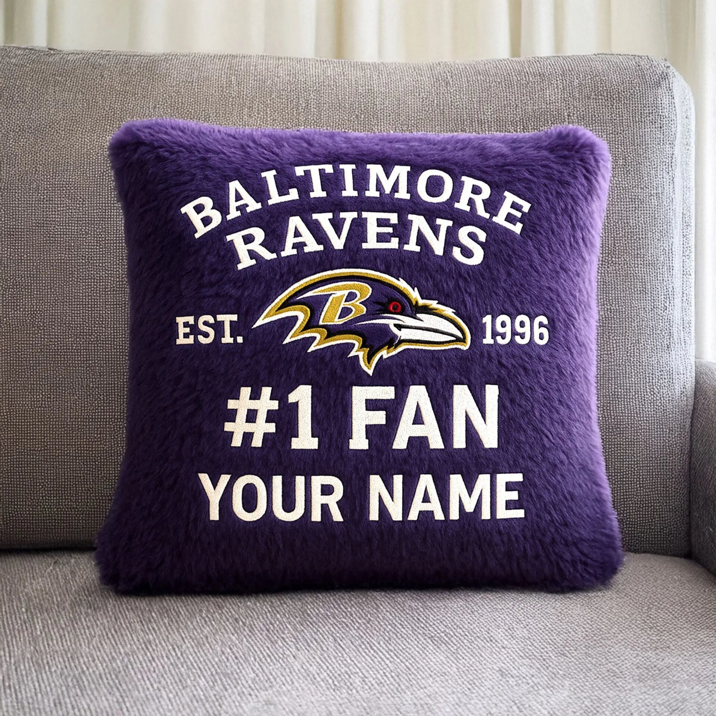Baltimore Ravens | Premium Custom Decorative Pillow TD – HuddleStyle.com - Image 5