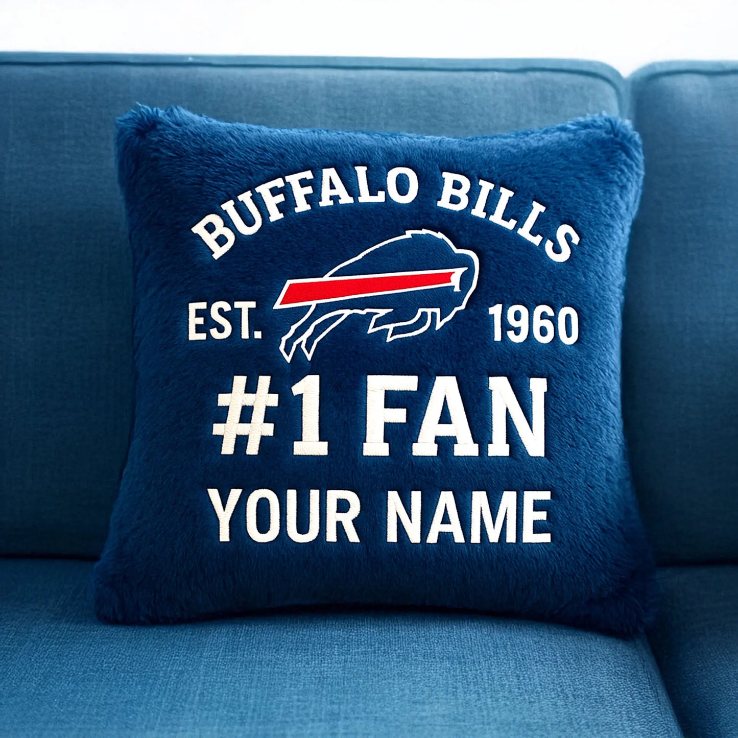 Buffalo Bills | Premium Custom Decorative Pillow TD – HuddleStyle.com - Image 3