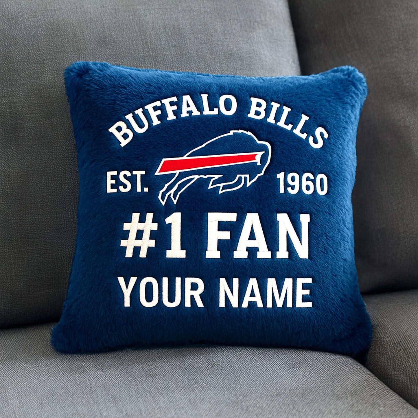 Buffalo Bills | Premium Custom Decorative Pillow TD – HuddleStyle.com - Image 2
