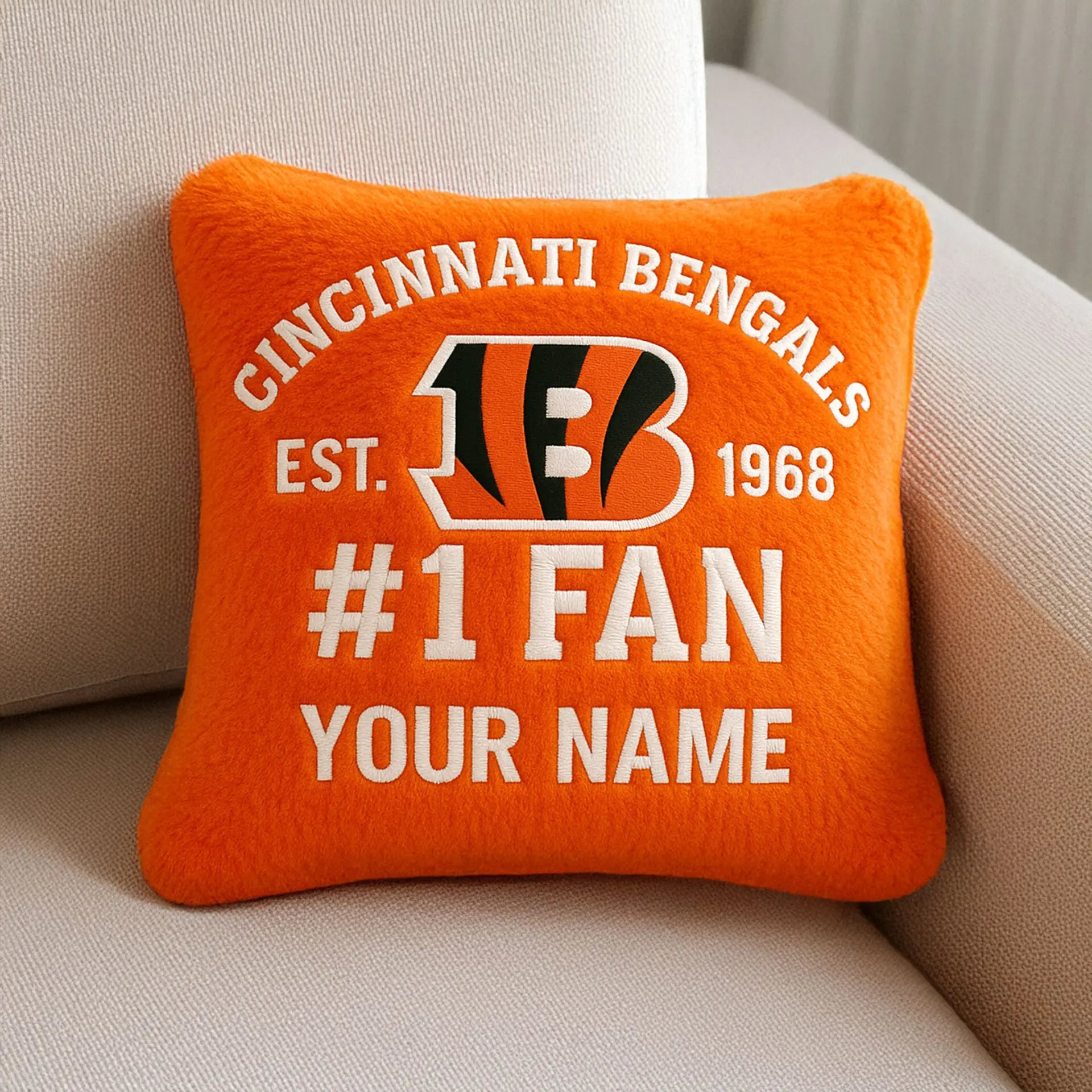 Cincinnati Bengals | Premium Custom Decorative Pillow TD – HuddleStyle.com - Image 3