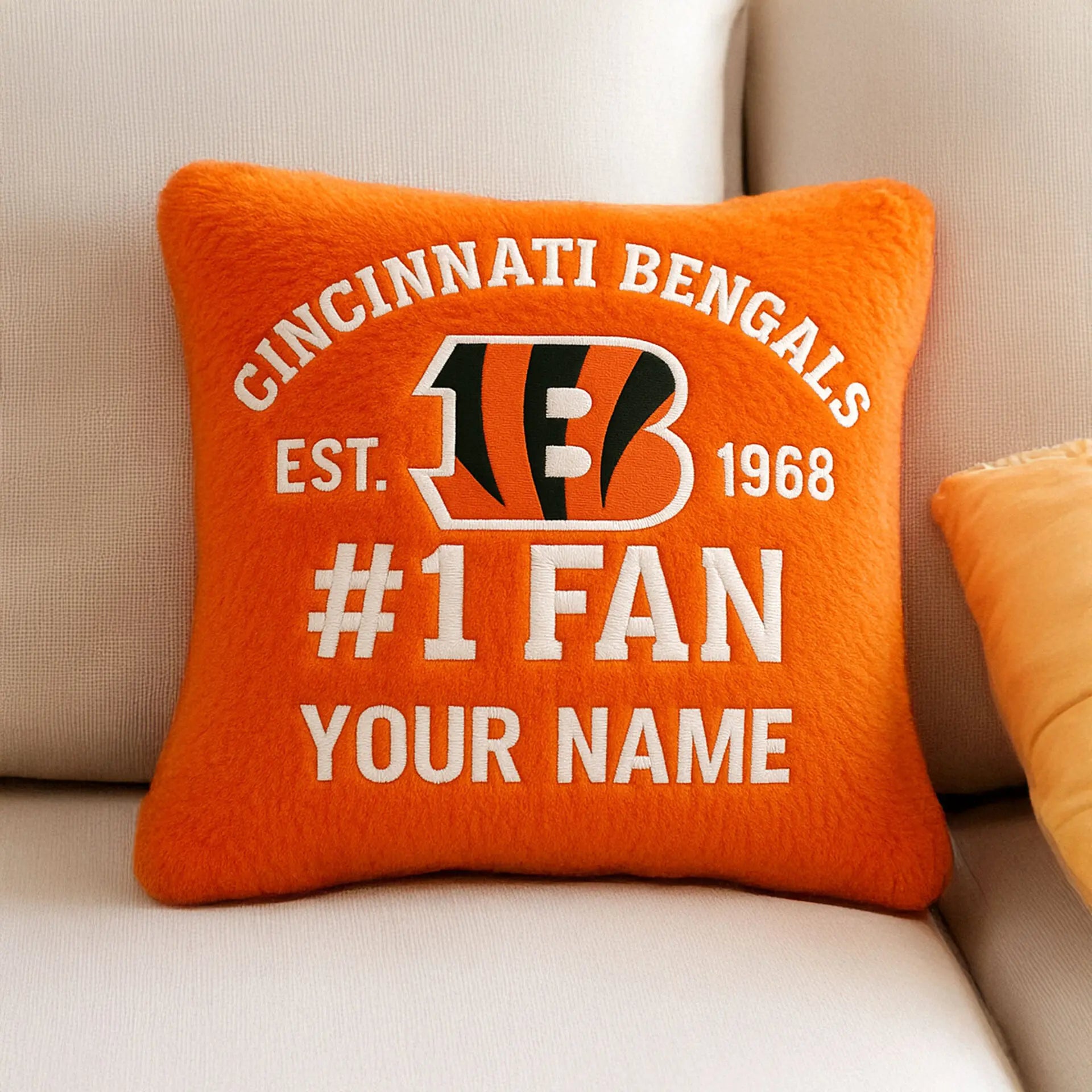 Cincinnati Bengals | Premium Custom Decorative Pillow TD – HuddleStyle.com - Image 4