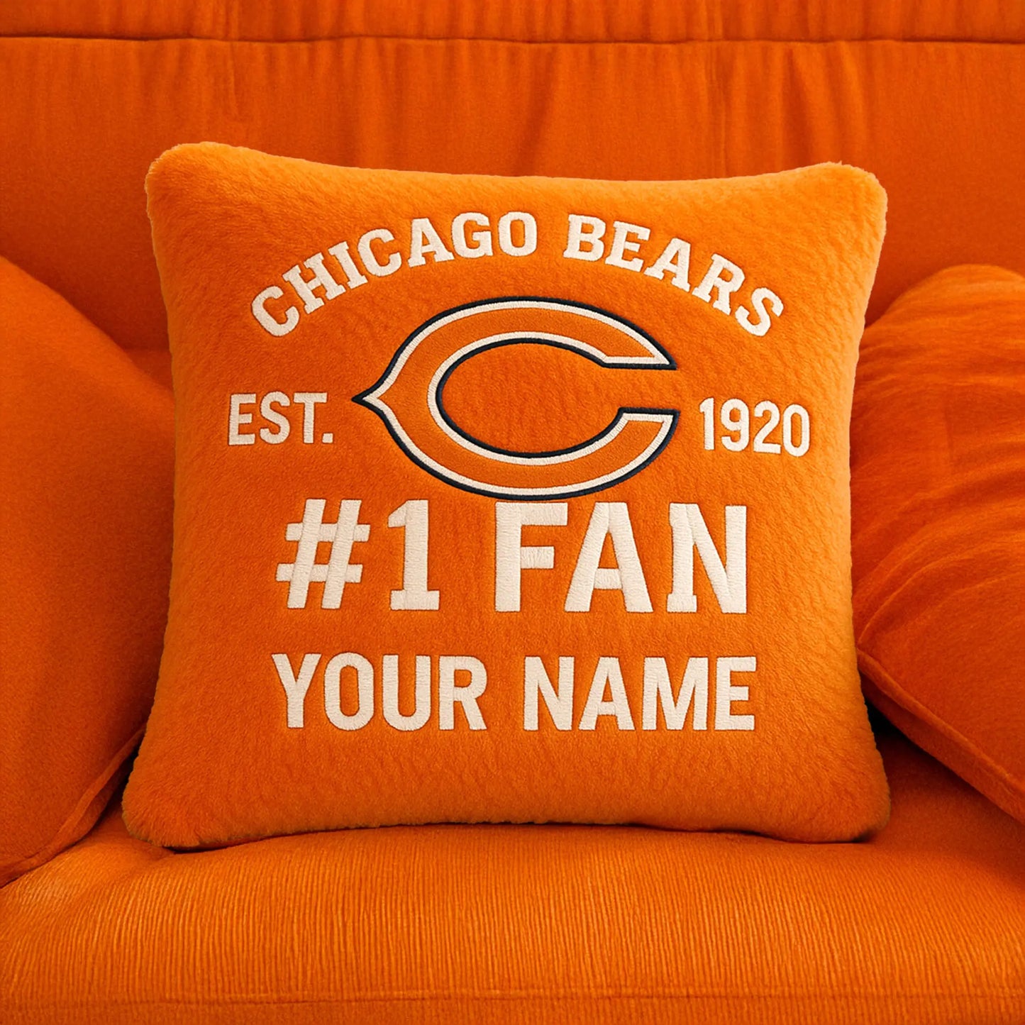 Chicago Bears | Premium Custom Decorative Pillow TD – HuddleStyle.com - Image 5