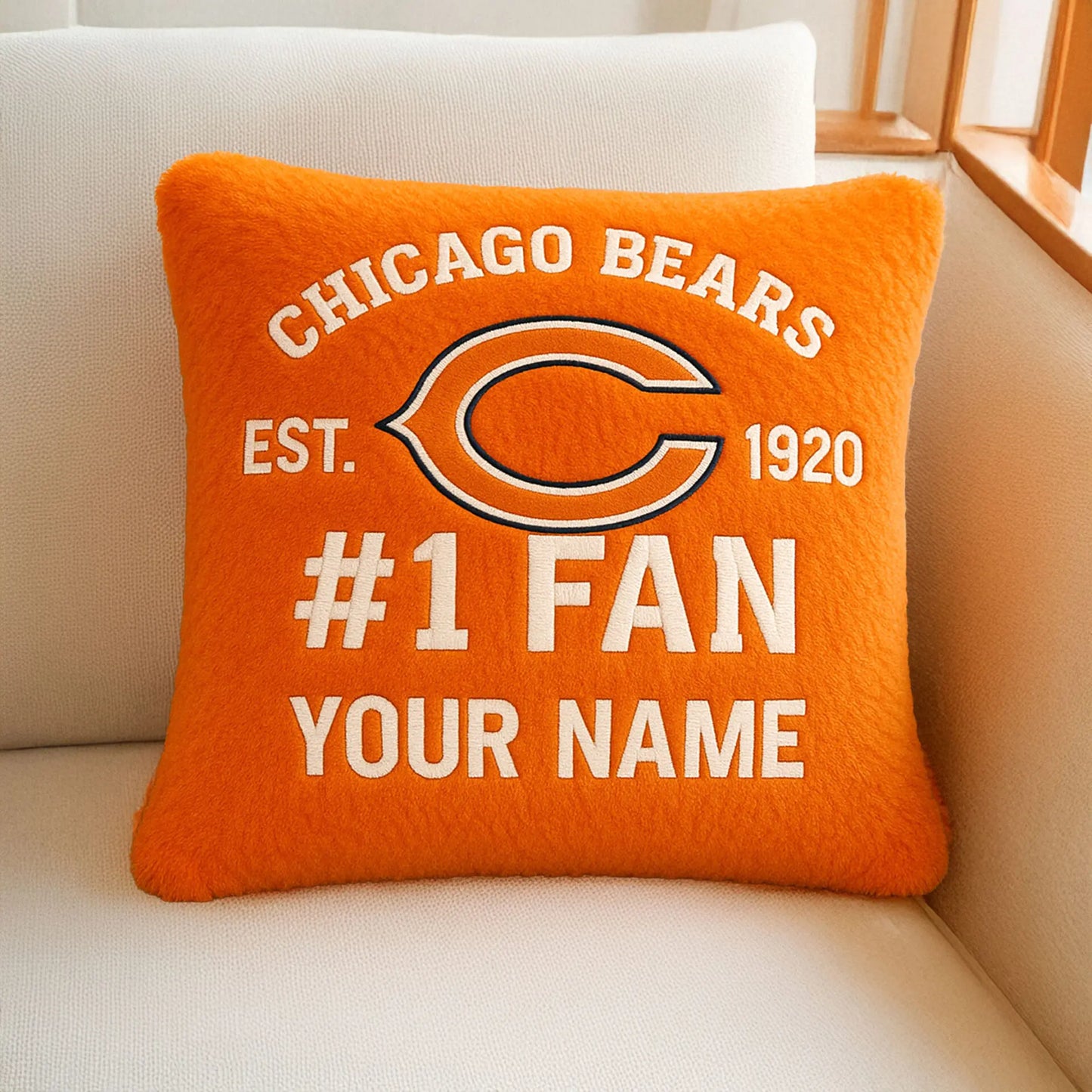 Chicago Bears | Premium Custom Decorative Pillow TD – HuddleStyle.com - Main