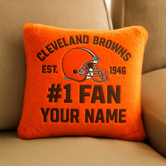 Cleveland Browns | Premium Custom Decorative Pillow TD – HuddleStyle.com - Main