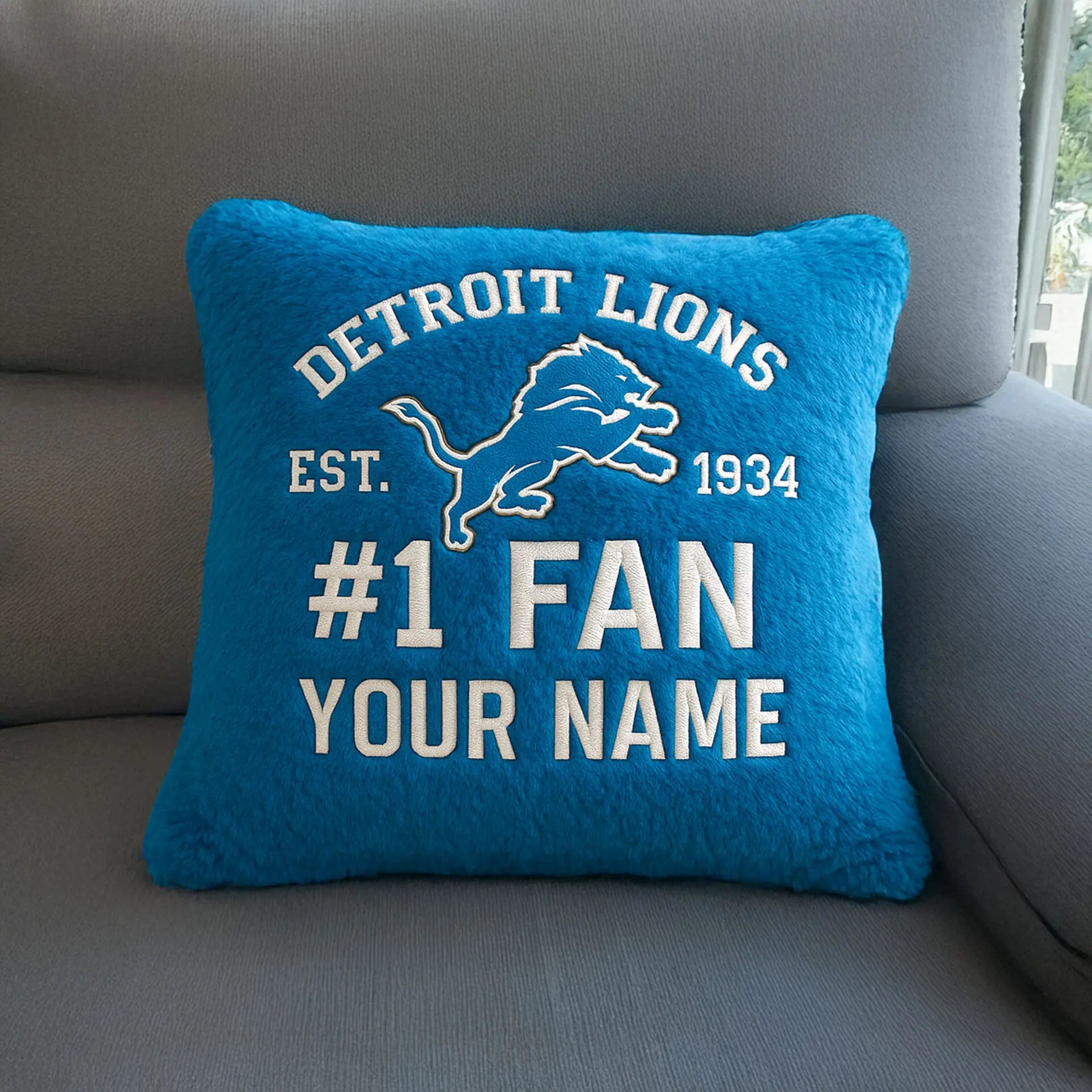 Detroit Lions | Premium Custom Decorative Pillow TD – HuddleStyle.com - Main
