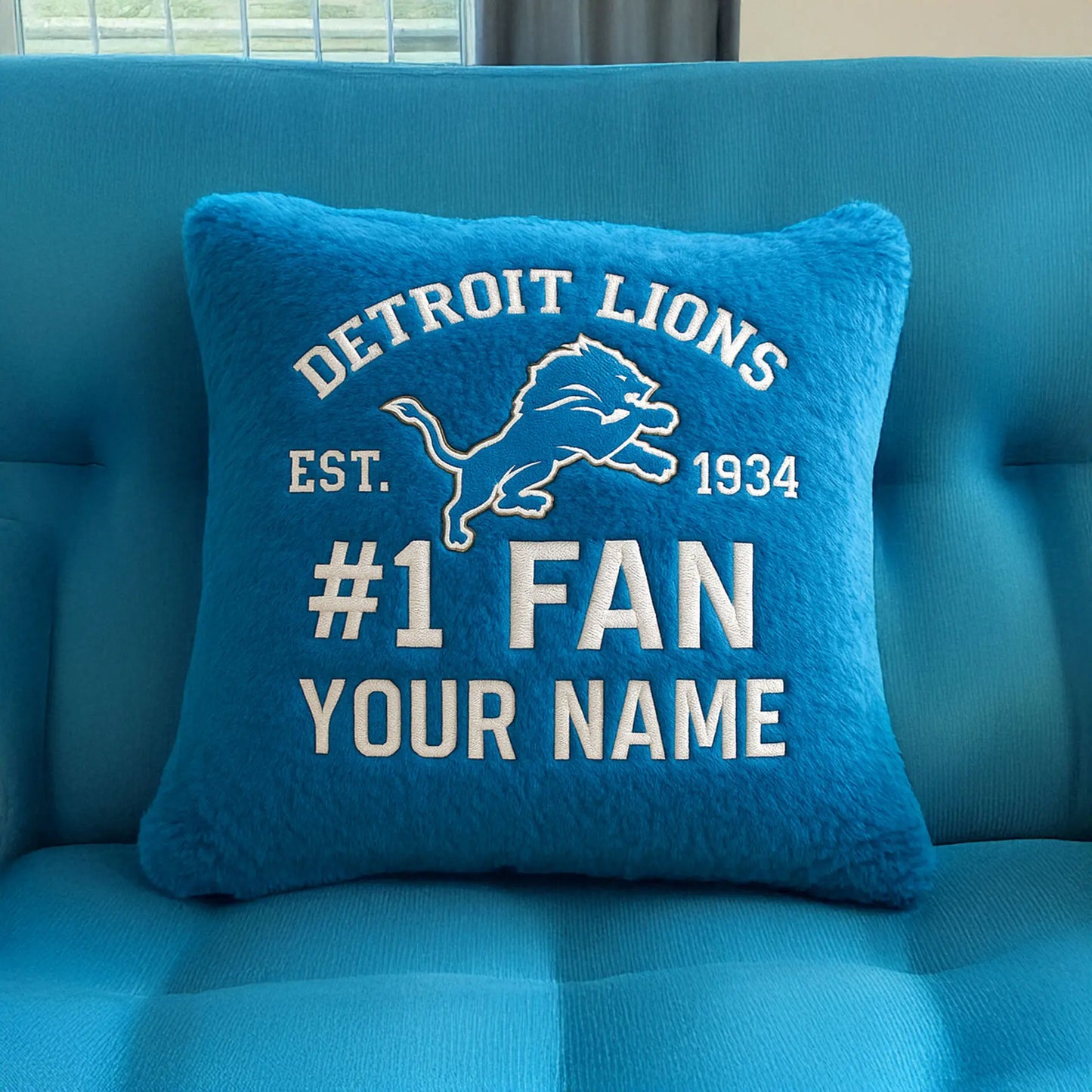 Detroit Lions | Premium Custom Decorative Pillow TD – HuddleStyle.com - Image 3