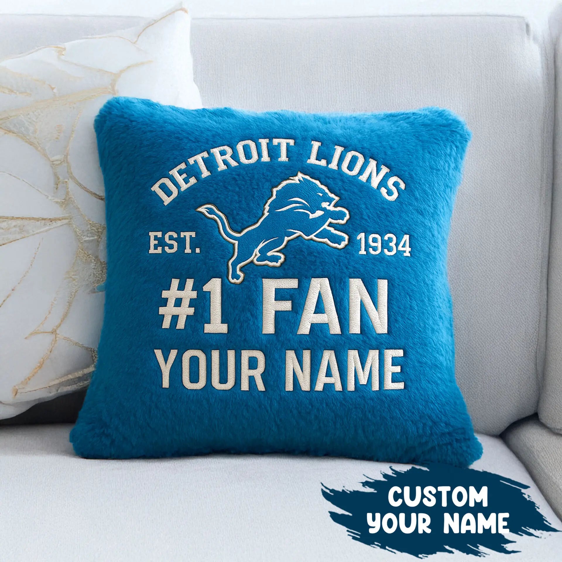 Detroit Lions | Premium Custom Decorative Pillow TD – HuddleStyle.com - Image 4