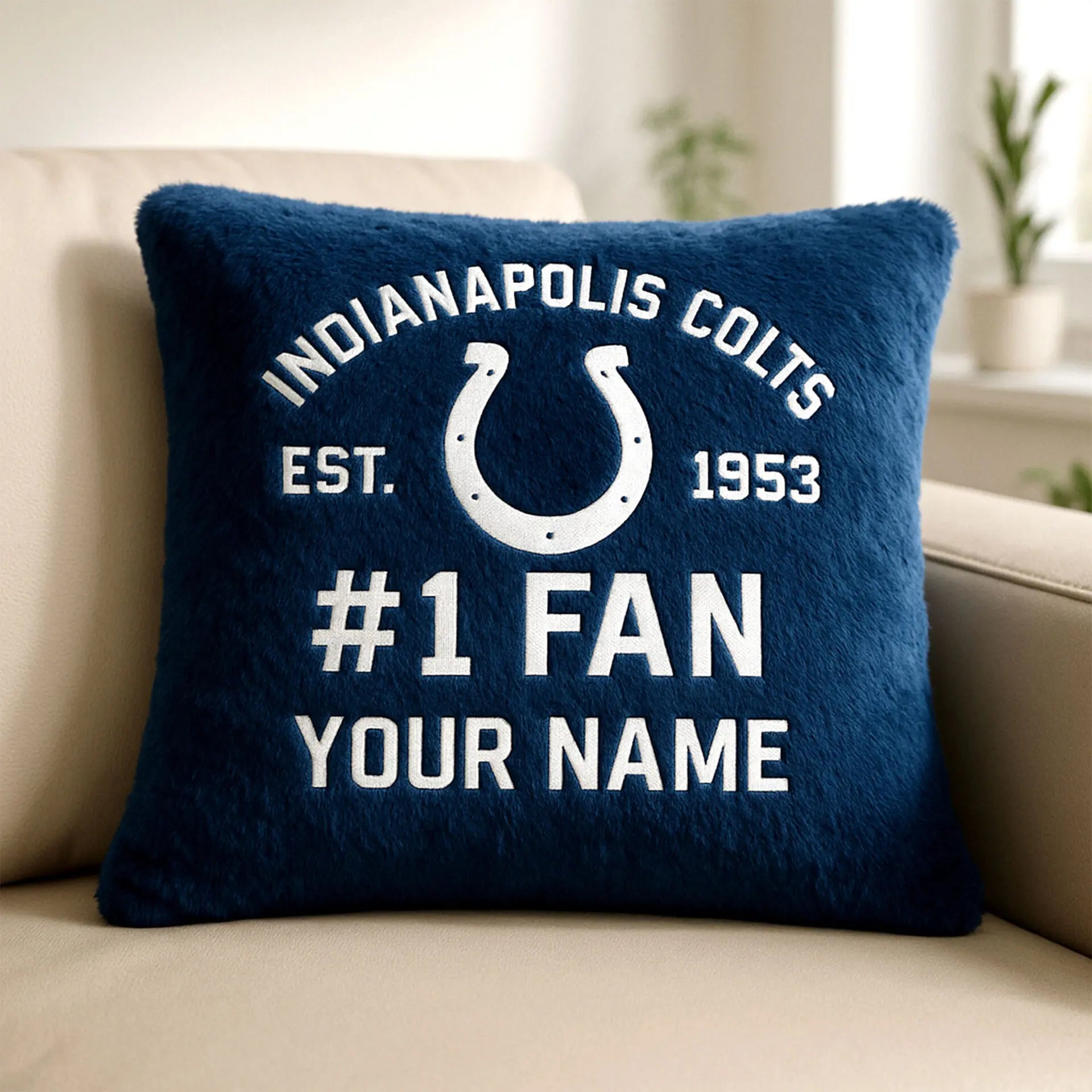 Indianapolis Colts | Premium Custom Decorative Pillow TD – HuddleStyle.com - Image 2