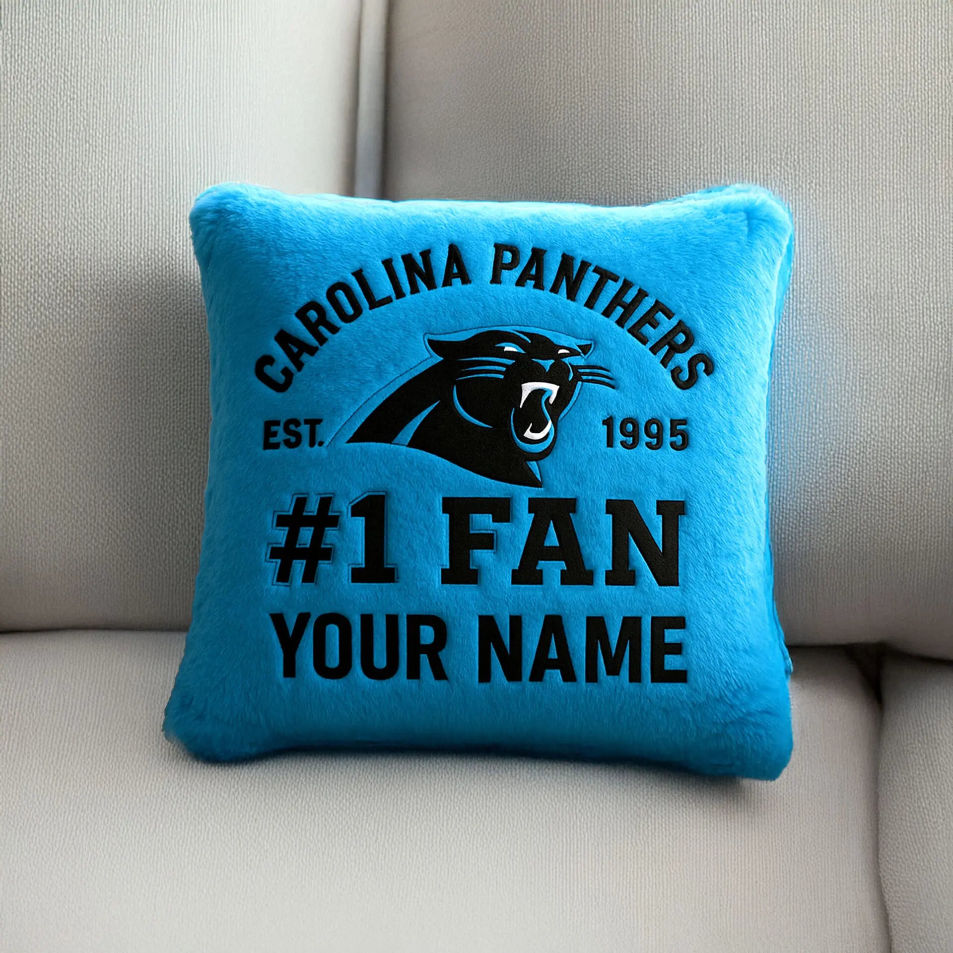 Carolina Panthers | Premium Custom Decorative Pillow TD – HuddleStyle.com - Image 2