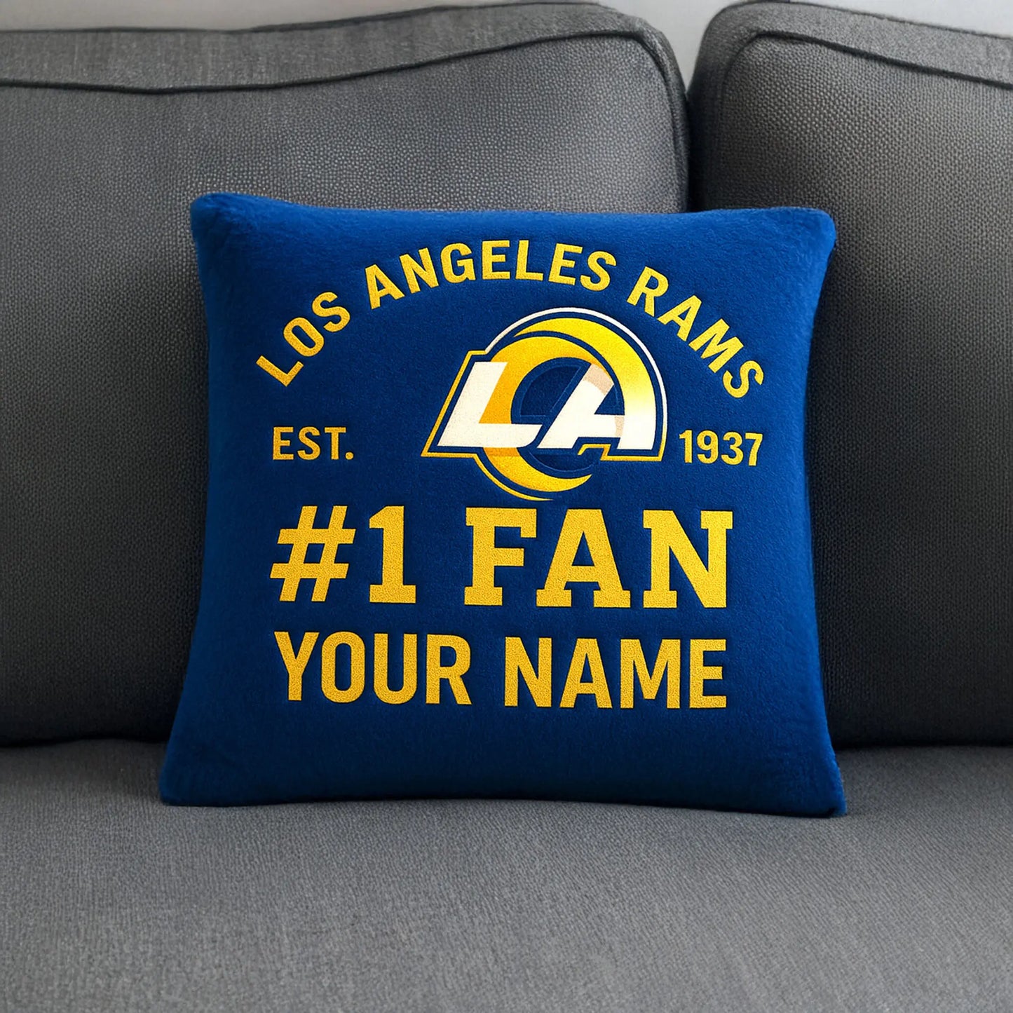 Los Angeles Rams | Premium Custom Decorative Pillow TD – HuddleStyle.com - Main