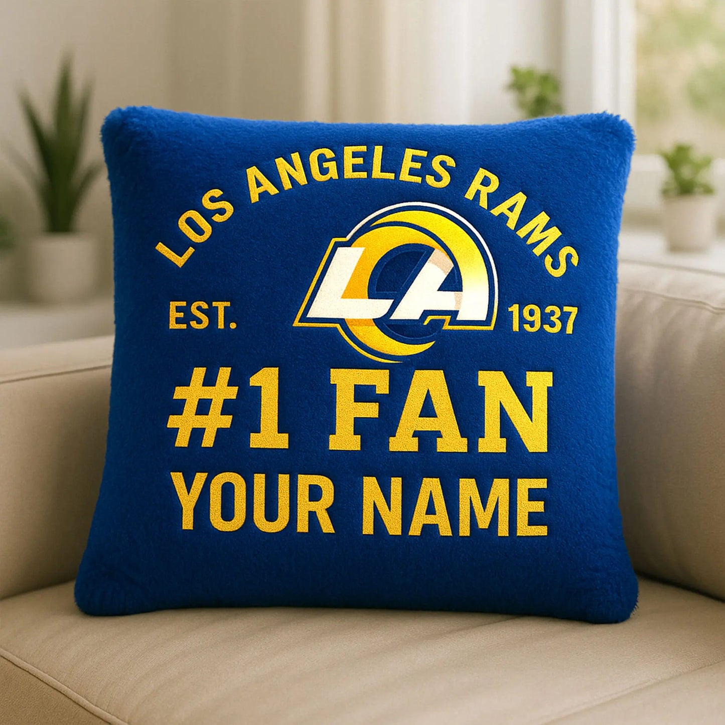 Los Angeles Rams | Premium Custom Decorative Pillow TD – HuddleStyle.com - Image 3