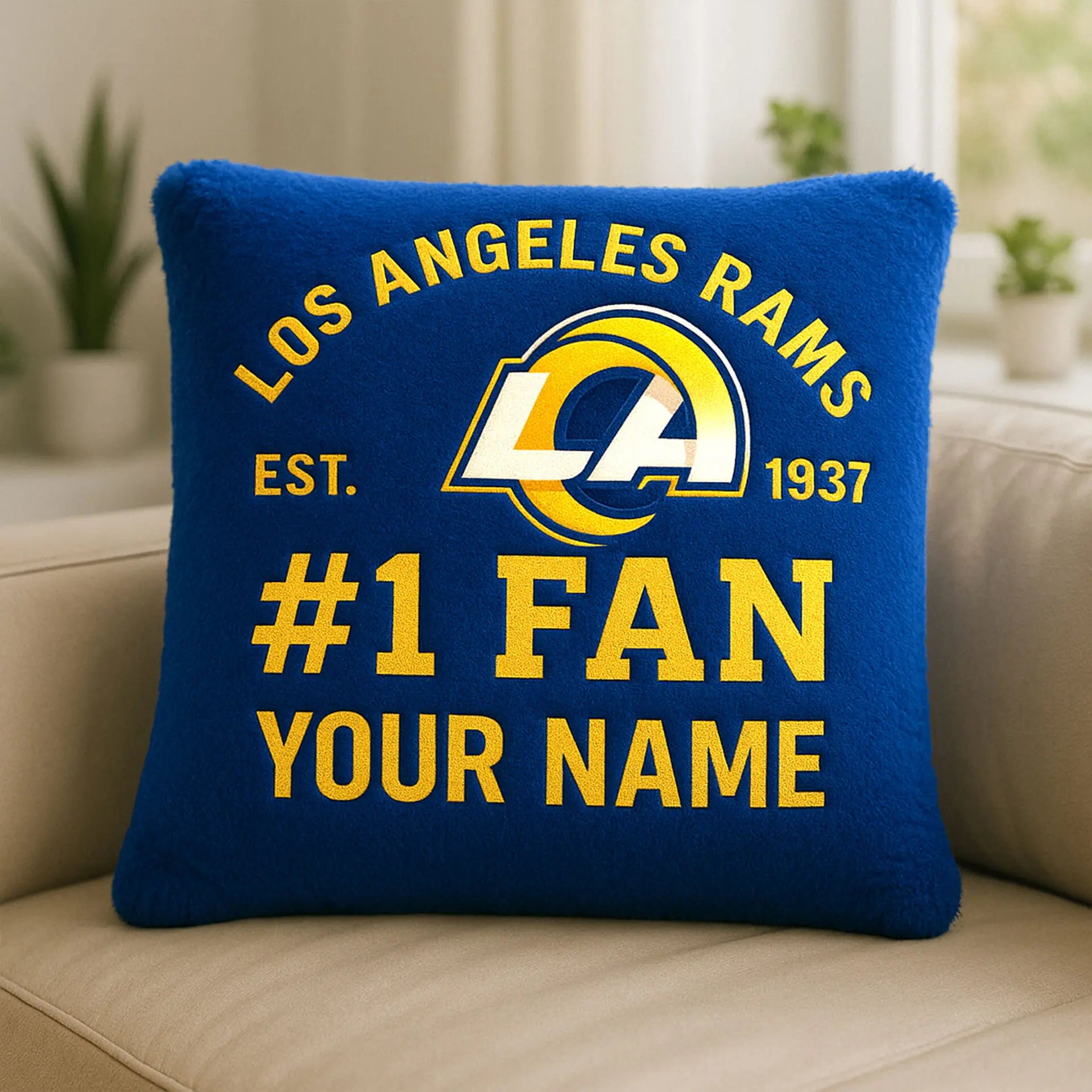 Los Angeles Rams | Premium Custom Decorative Pillow TD – HuddleStyle.com - Image 3