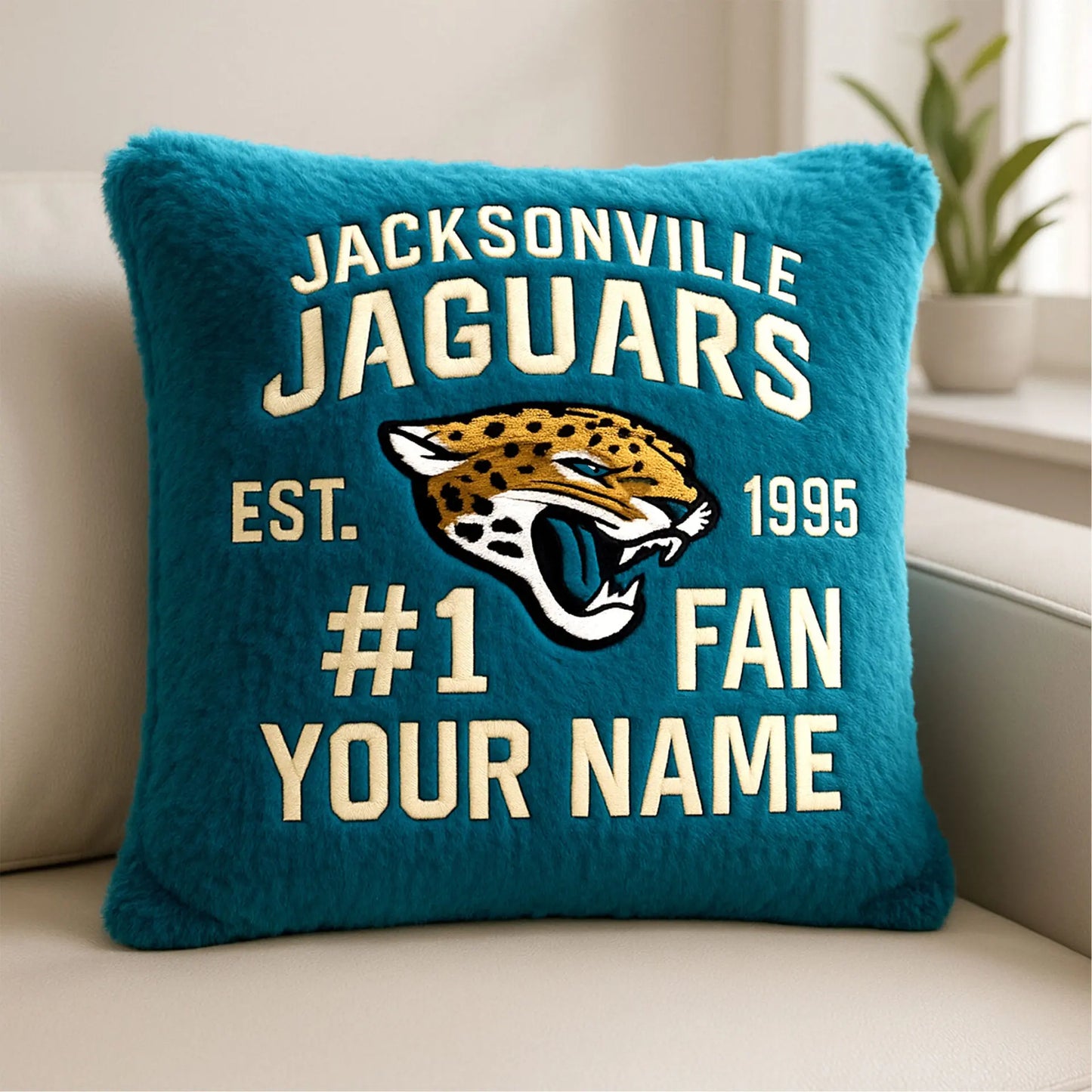 Jacksonville Jaguars | Premium Custom Decorative Pillow TD – HuddleStyle.com - Image 3