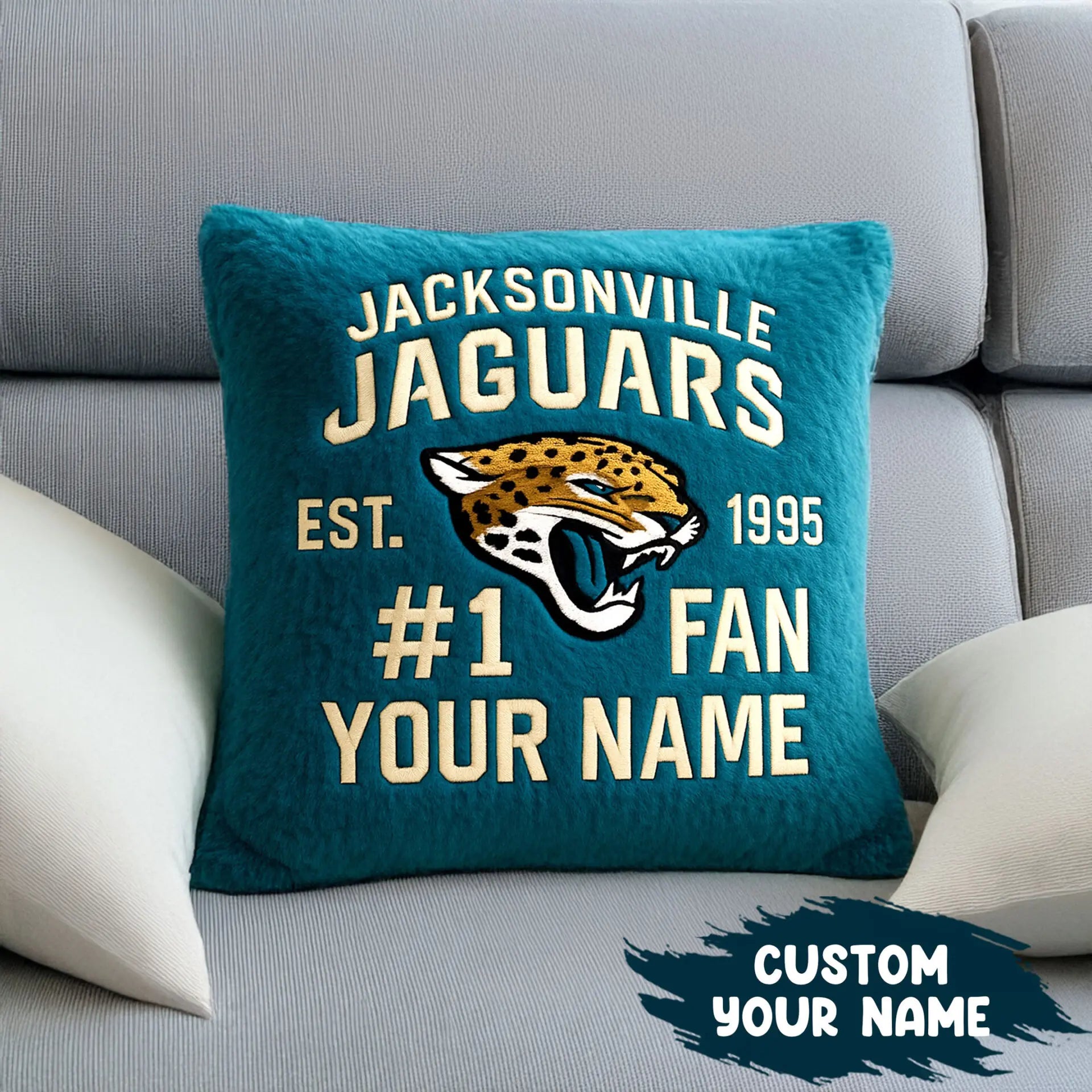 Jacksonville Jaguars | Premium Custom Decorative Pillow TD – HuddleStyle.com - Image 2