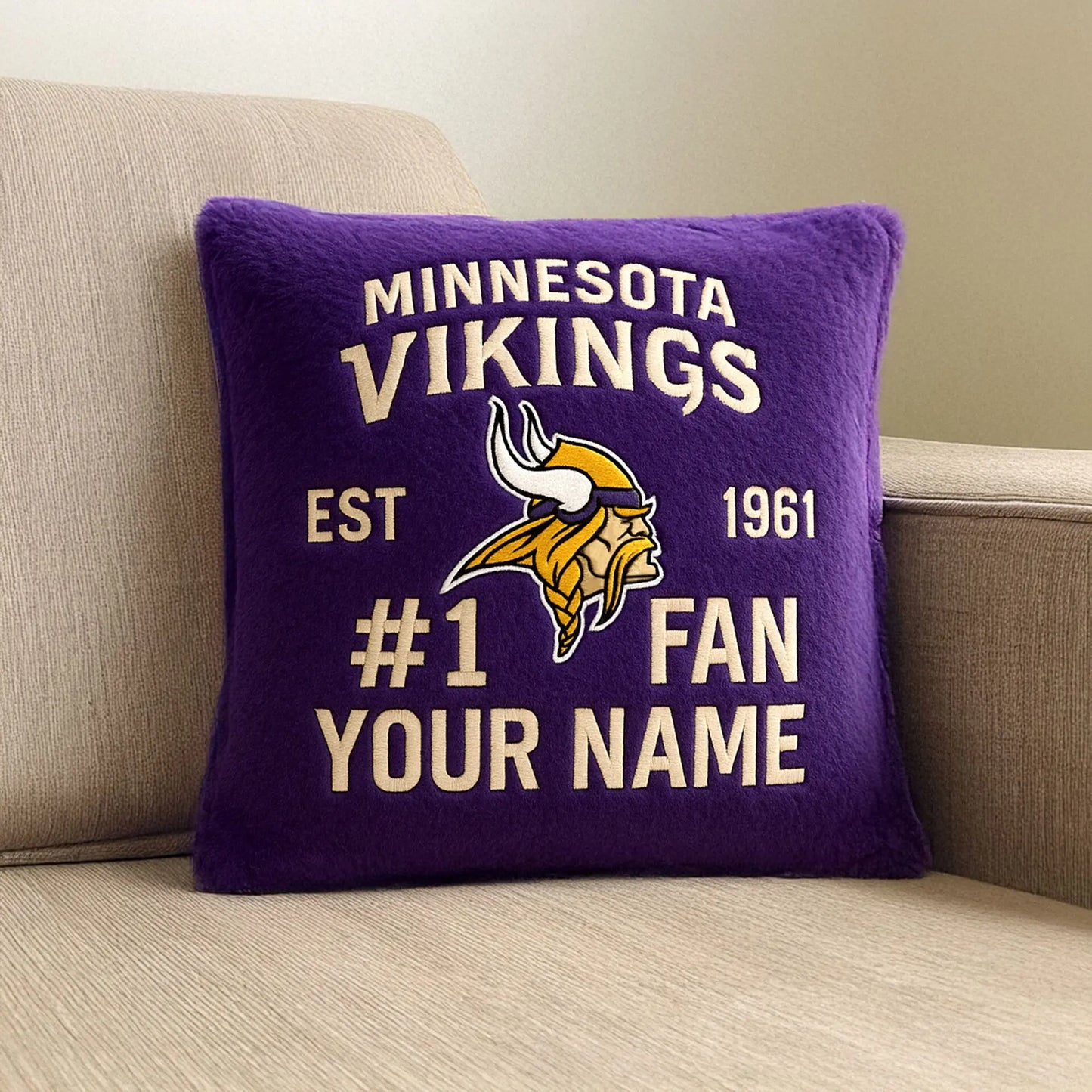 Minnesota Vikings | Premium Custom Decorative Pillow TD – HuddleStyle.com - Main